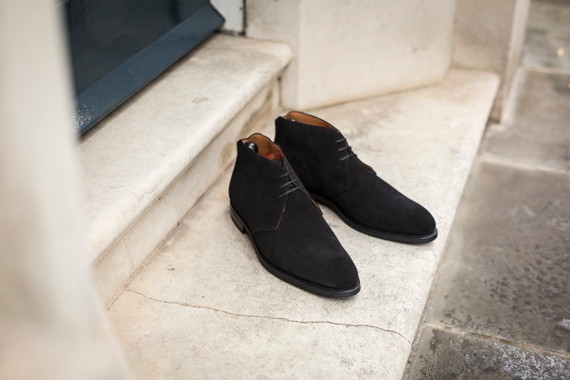 Ballard - MTO - Black Suede - NGT Last - Single Leather Sole-Made To Order Chukka Boots-J.FitzPatrick Footwear