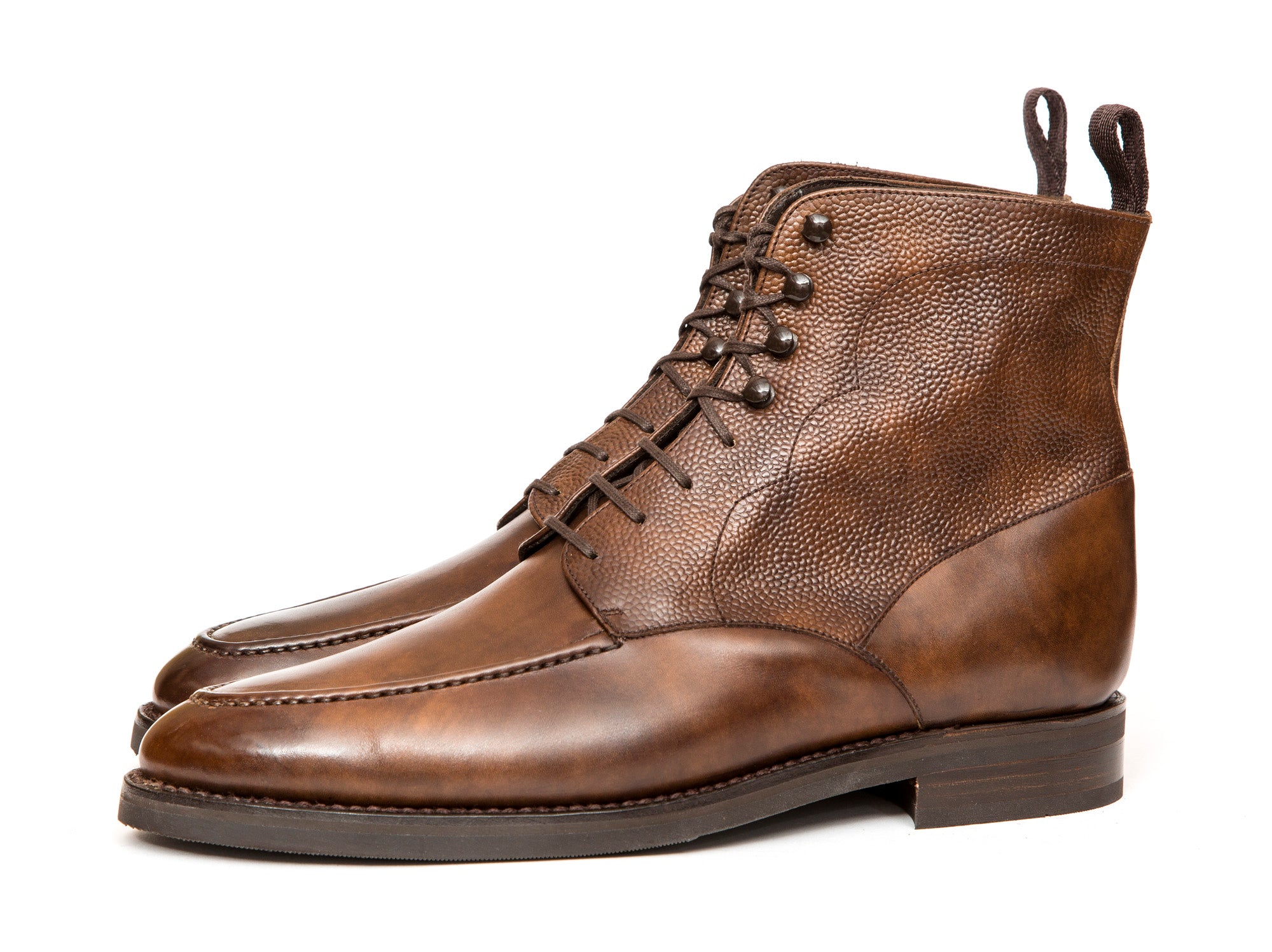 Bremerton - MTO - Copper Museum Calf / Copper Museum Grain - TMG Last - Double City Rubber Sole-Made To Order Lace Laceup Boots-J.FitzPatrick Footwear