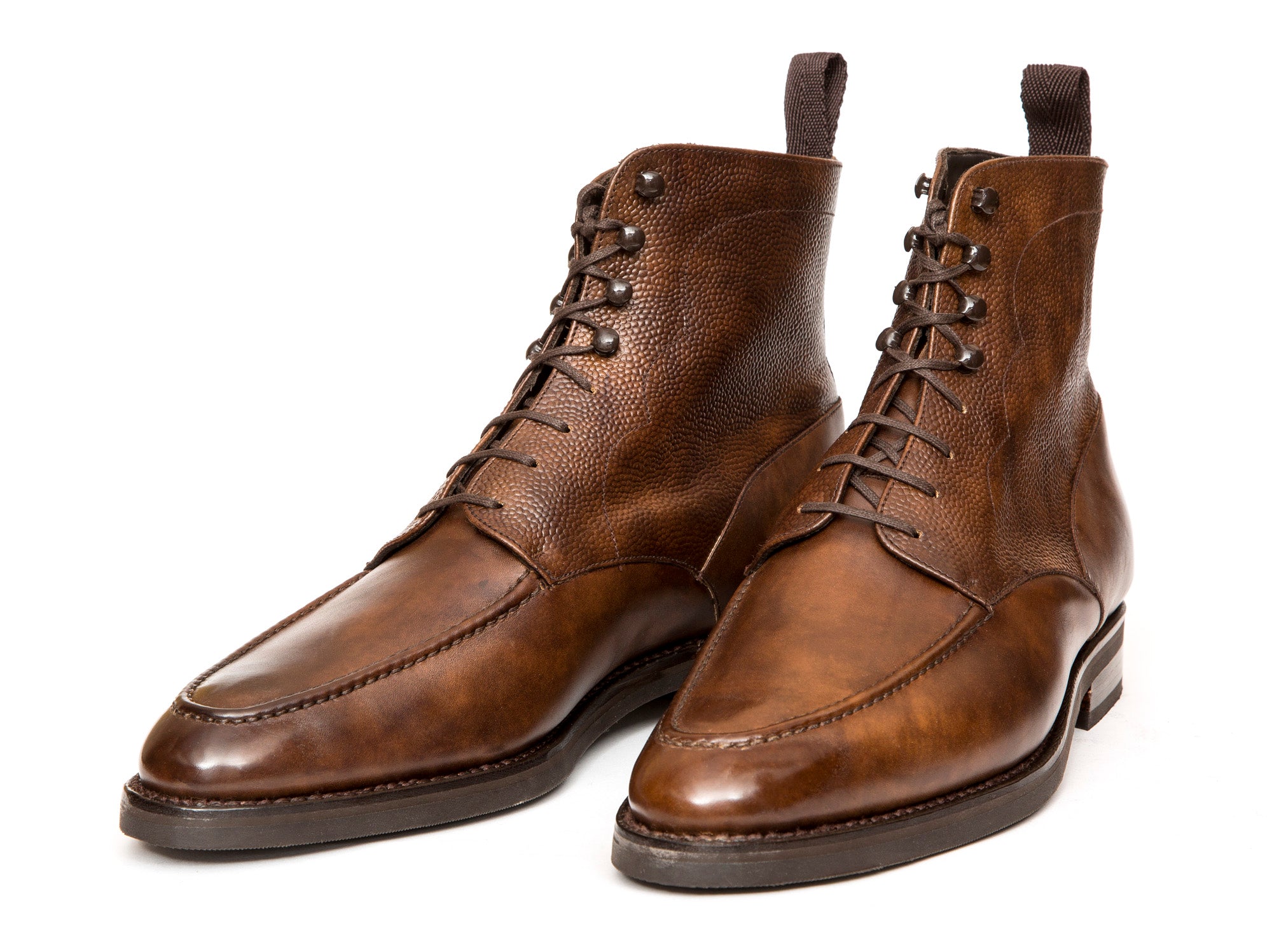 Bremerton - MTO - Copper Museum Calf / Copper Museum Grain - TMG Last - Double City Rubber Sole-Made To Order Lace Laceup Boots-J.FitzPatrick Footwear