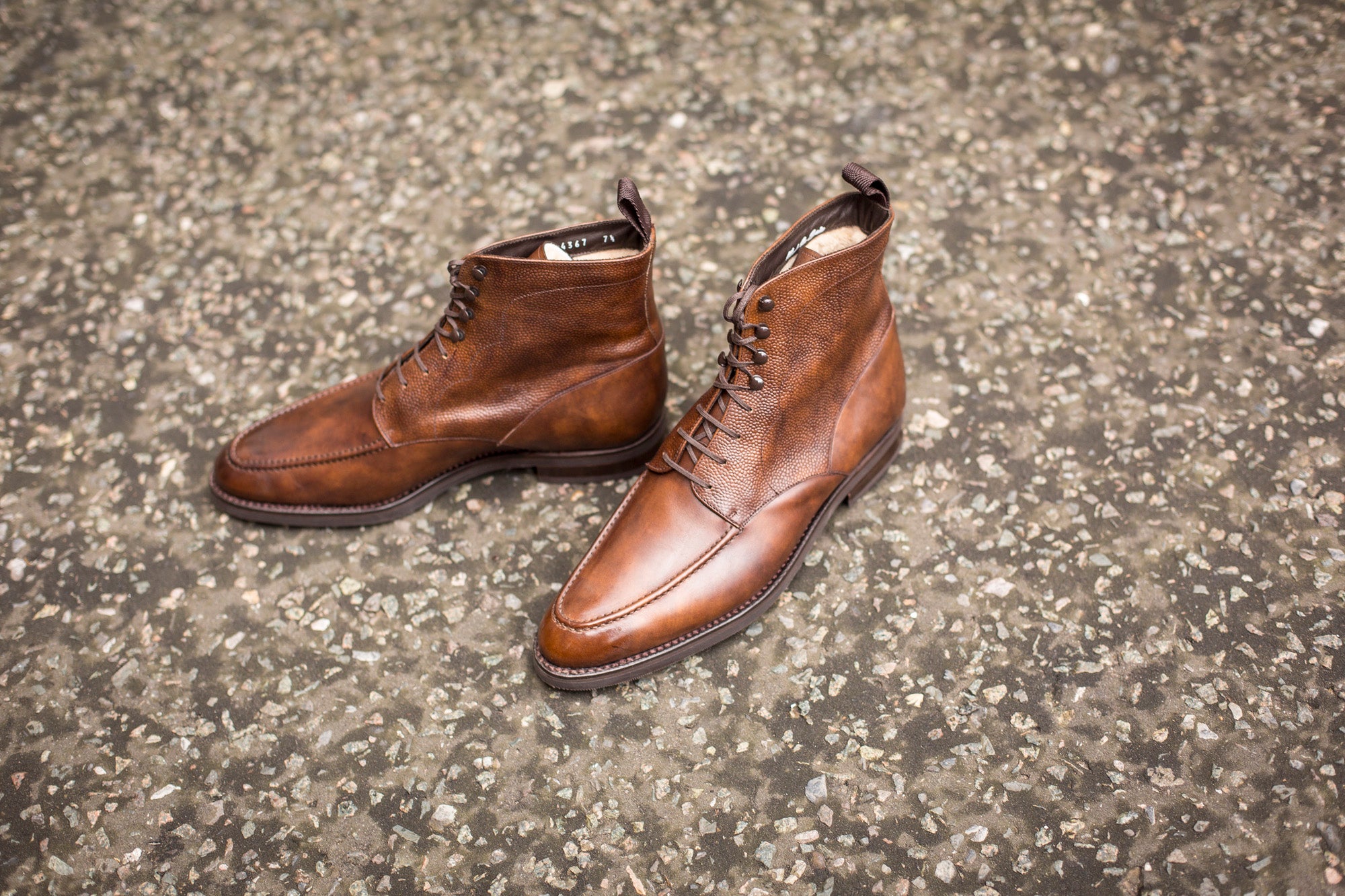 Bremerton - MTO - Copper Museum Calf / Copper Museum Grain - TMG Last - Double City Rubber Sole-Made To Order Lace Laceup Boots-J.FitzPatrick Footwear