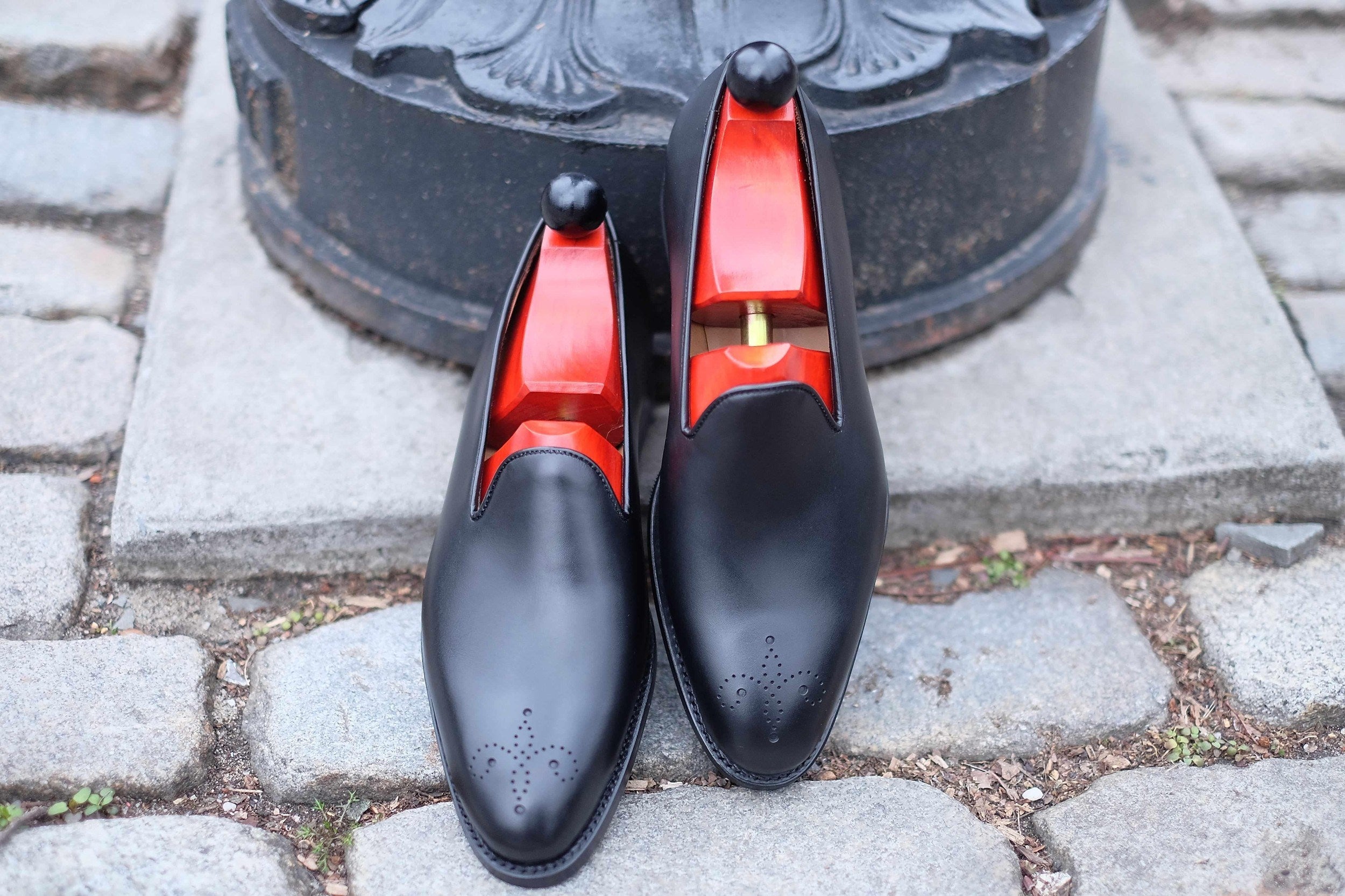 Chelan - Black Calf-Slipper Loafers-J.FitzPatrick Footwear