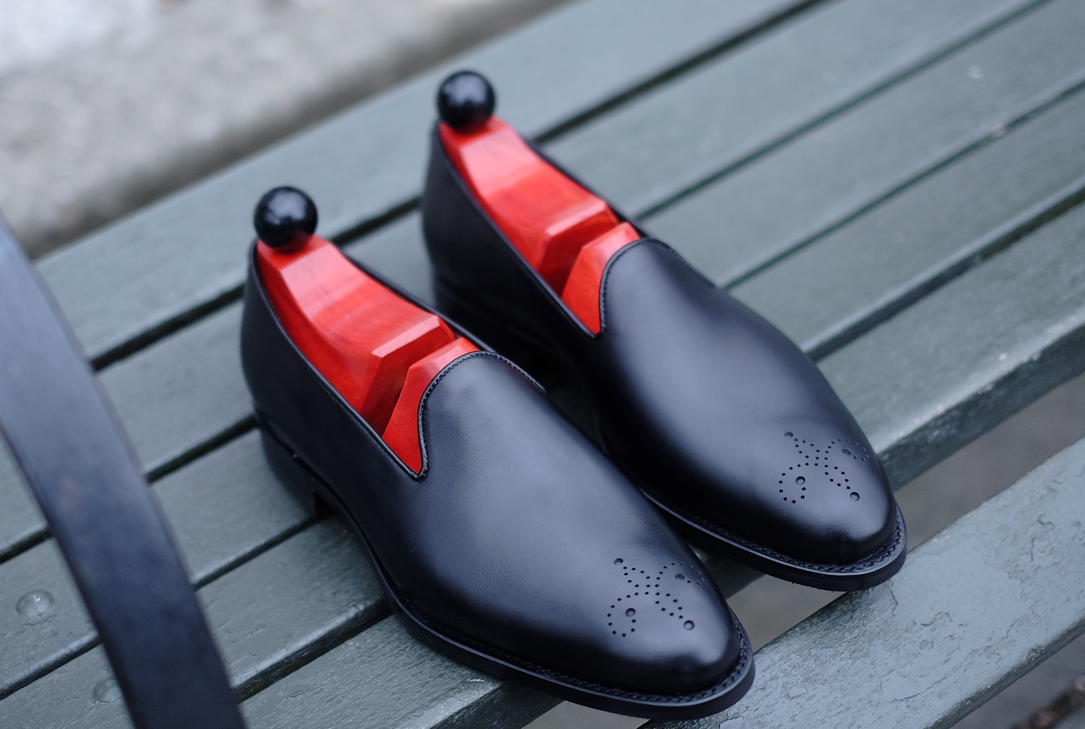 Chelan - Black Calf-Slipper Loafers-J.FitzPatrick Footwear