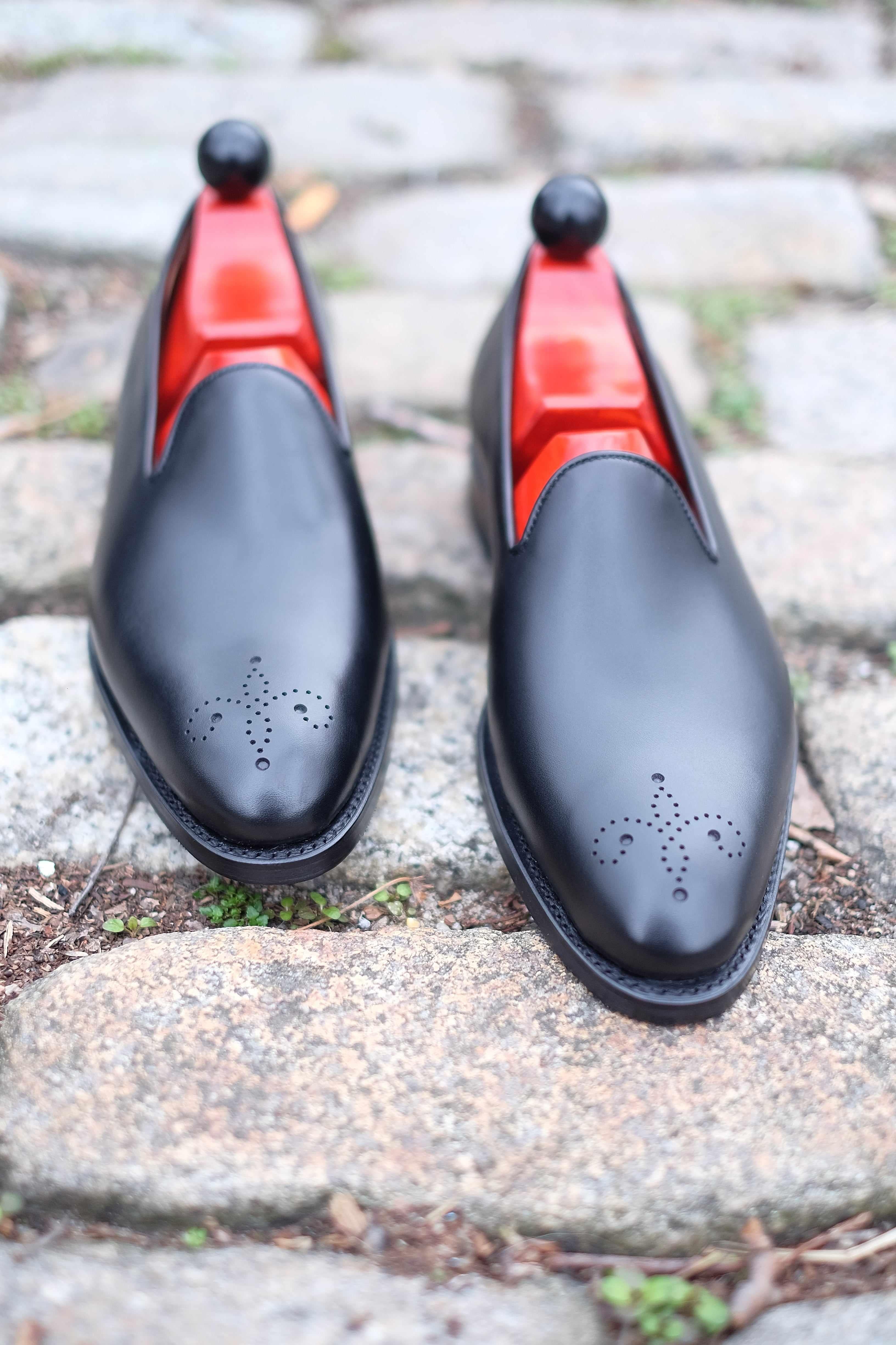 Chelan - Black Calf-Slipper Loafers-J.FitzPatrick Footwear