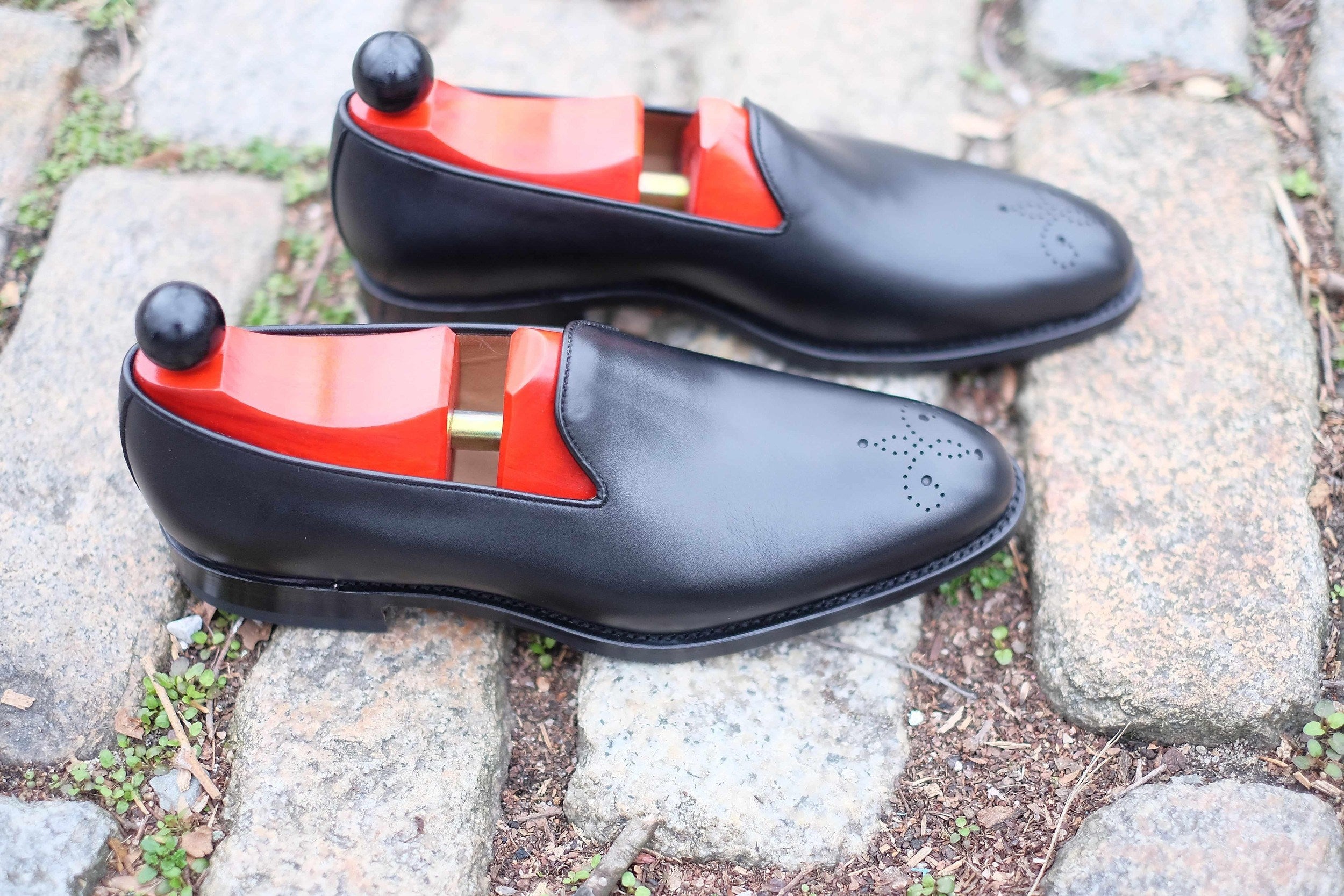 Chelan - Black Calf-Slipper Loafers-J.FitzPatrick Footwear