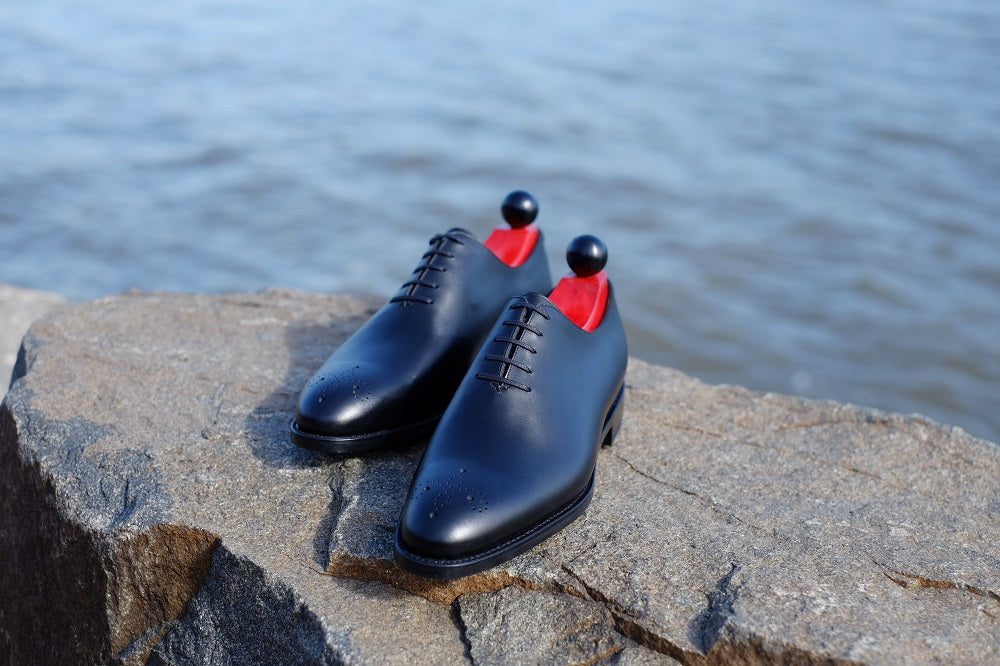Crescent - Black Calf-Wholecut Oxfords-J.FitzPatrick Footwear