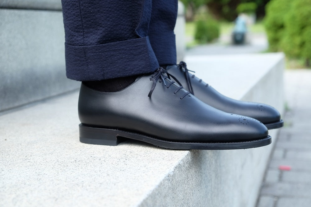Crescent - Black Calf-Wholecut Oxfords-J.FitzPatrick Footwear