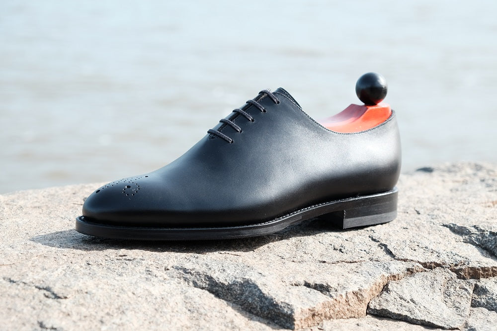 Crescent - Black Calf-Wholecut Oxfords-J.FitzPatrick Footwear