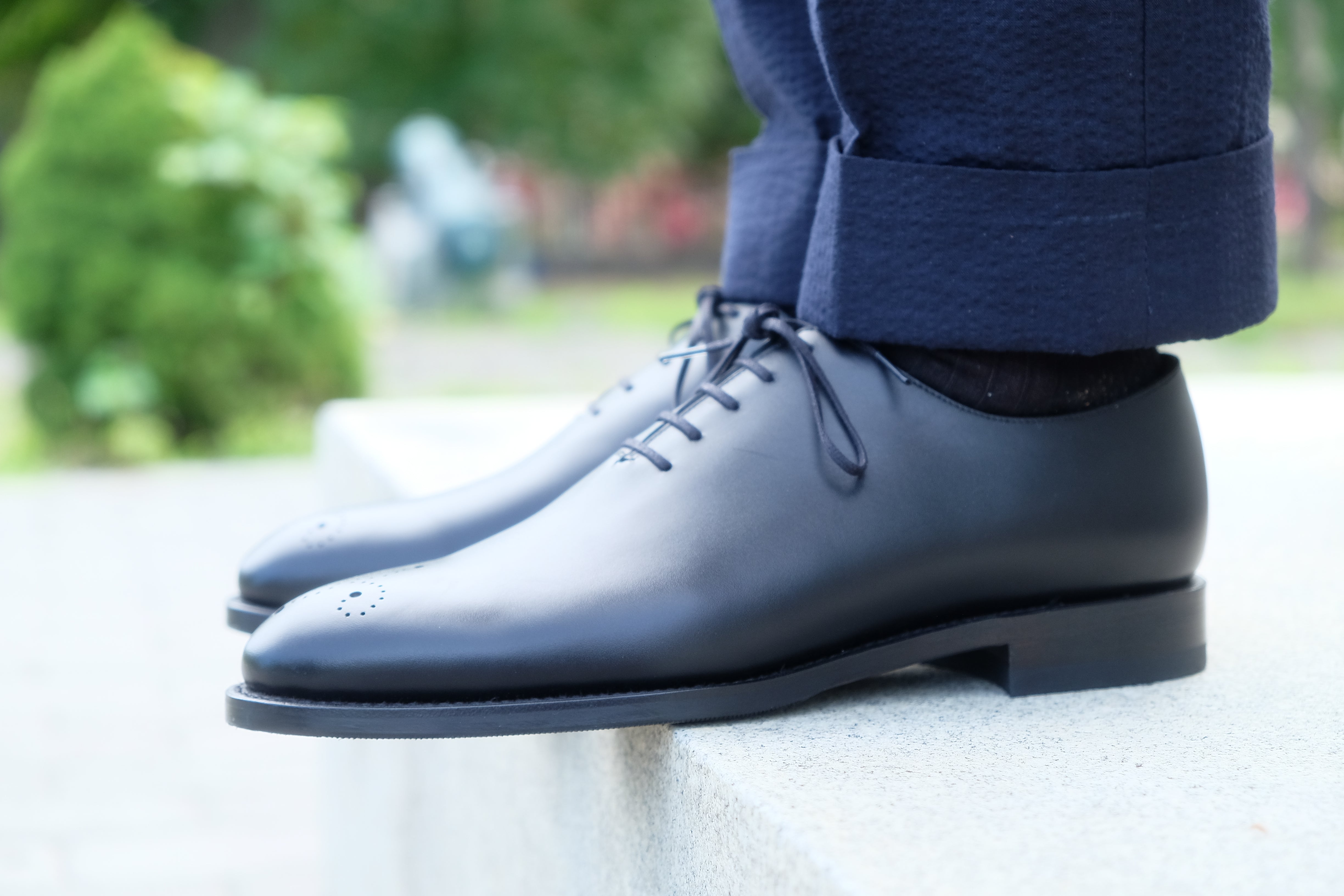 Crescent - Black Calf-Wholecut Oxfords-J.FitzPatrick Footwear