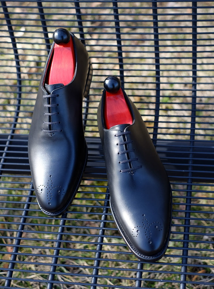Crescent - Black Calf-Wholecut Oxfords-J.FitzPatrick Footwear