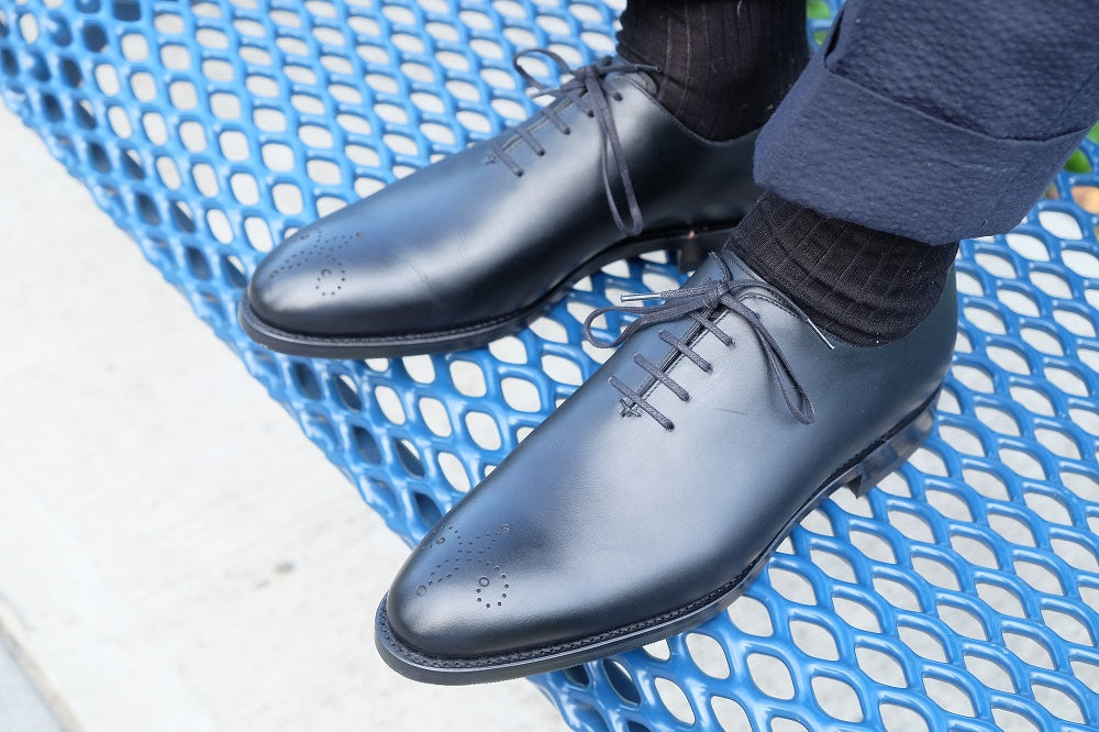 Crescent - Black Calf-Wholecut Oxfords-J.FitzPatrick Footwear
