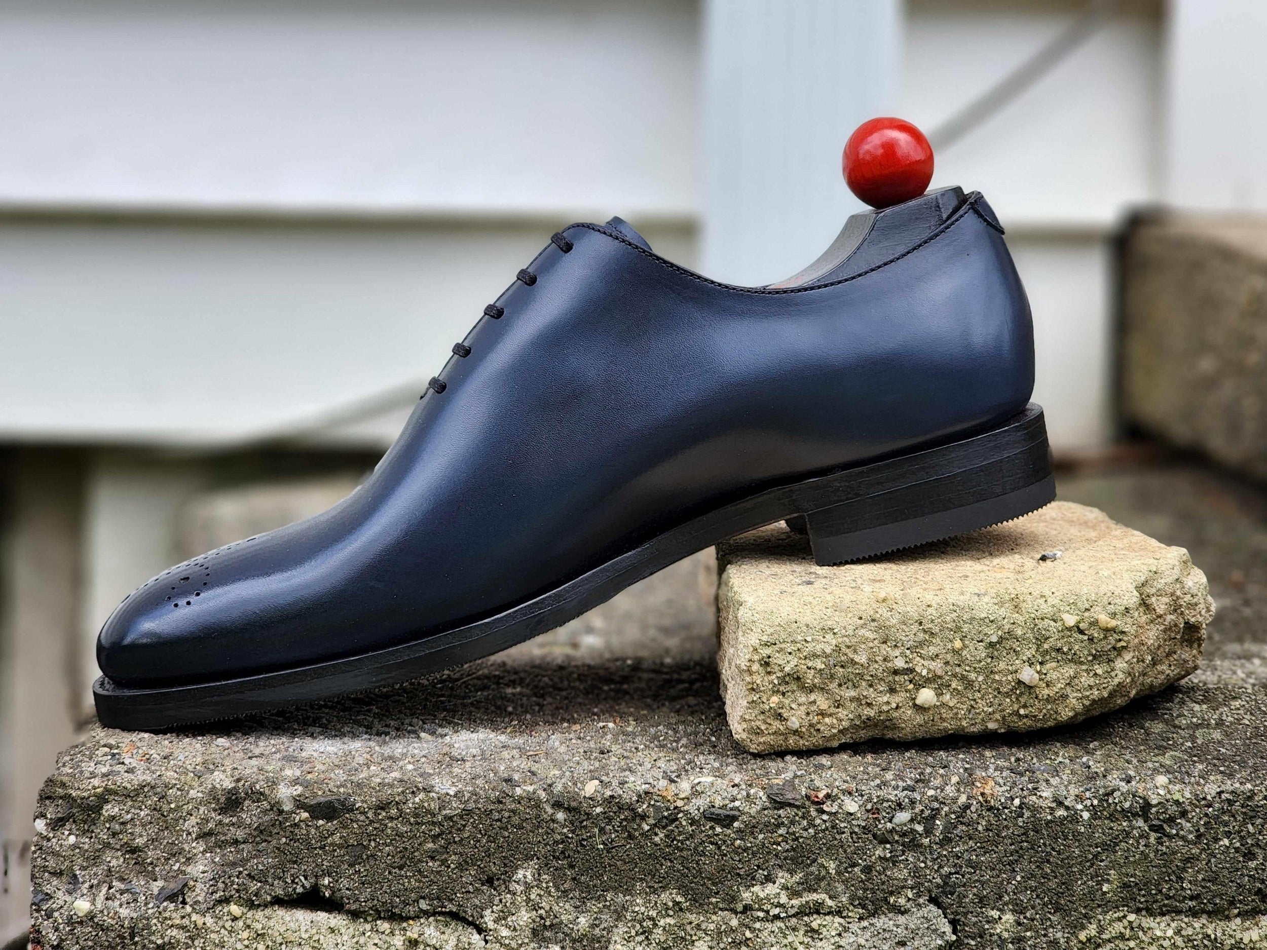 Crescent - Deep Ocean Calf-Wholecut Oxfords-J.FitzPatrick Footwear
