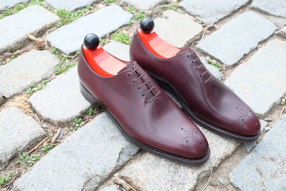 Crescent - Sangria Calf-Wholecut Oxfords-J.FitzPatrick Footwear
