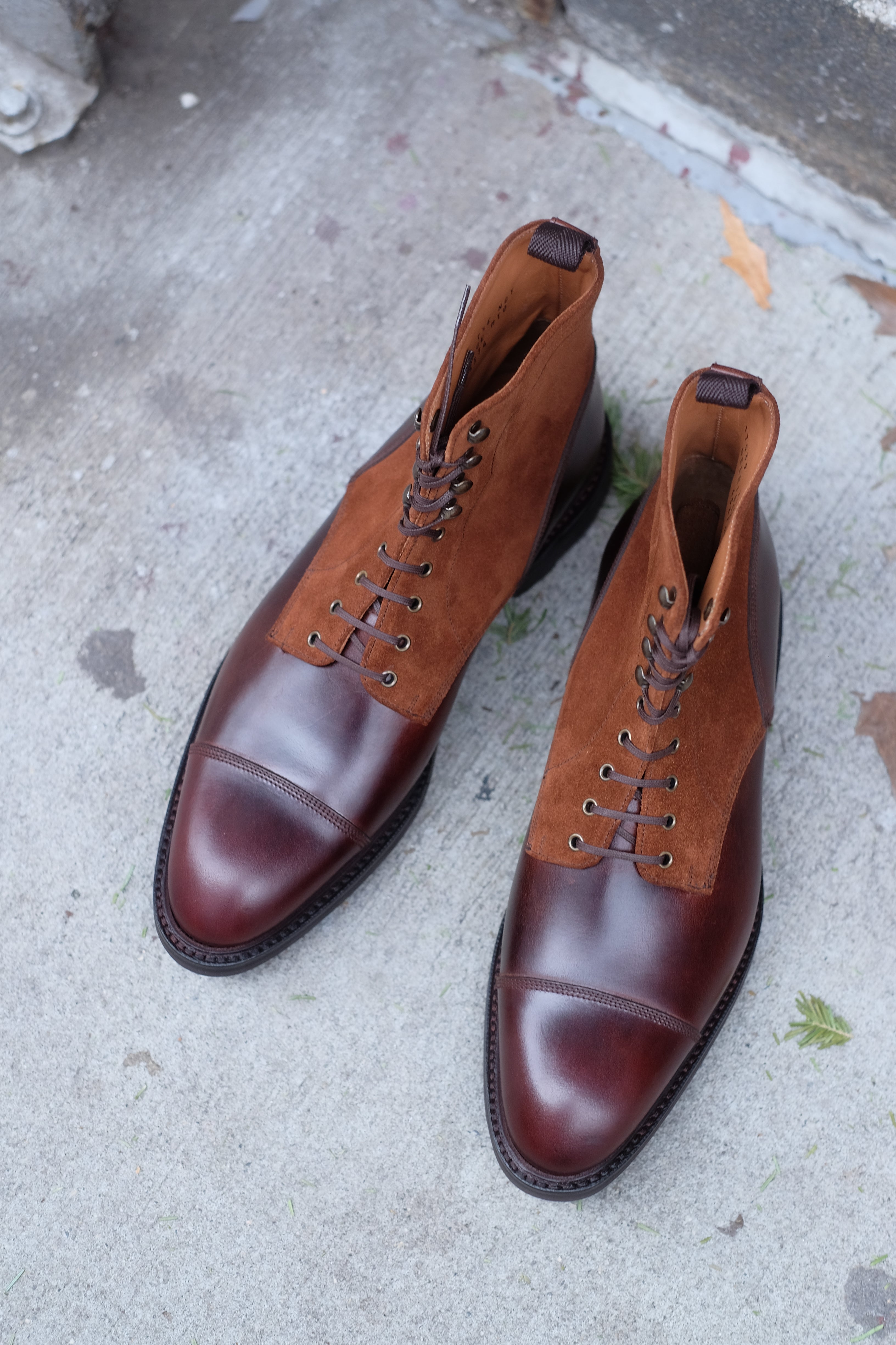 Delridge - MTO - Rugged Brown / Snuff Suede - NGT Last - Double Rugged Rubber Sole w/ Stormwelt-Made To Order Boot Derby Cap Toe-J.FitzPatrick Footwear