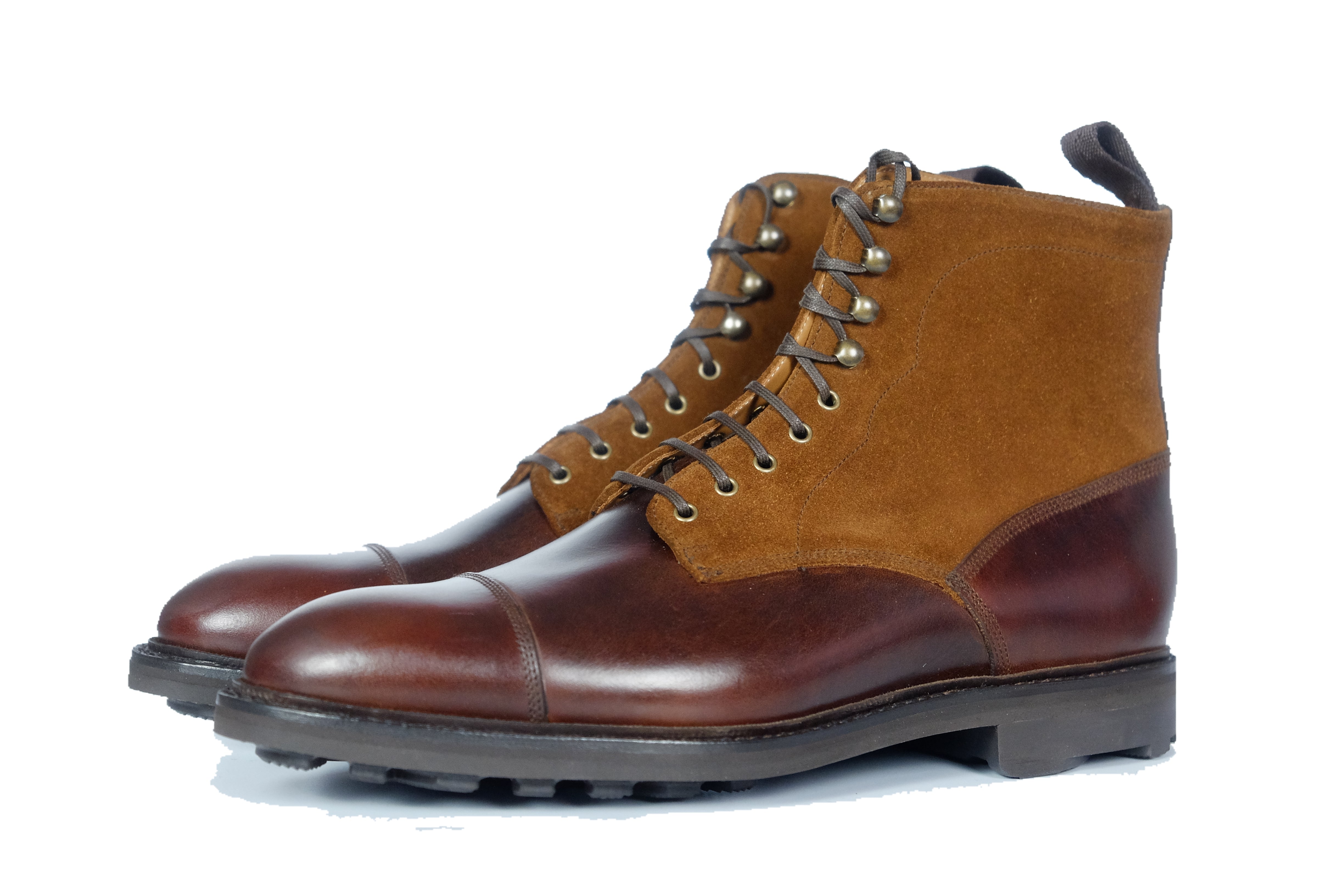 Delridge - MTO - Rugged Brown / Snuff Suede - NGT Last - Double Rugged Rubber Sole w/ Stormwelt-Made To Order Boot Derby Cap Toe-J.FitzPatrick Footwear