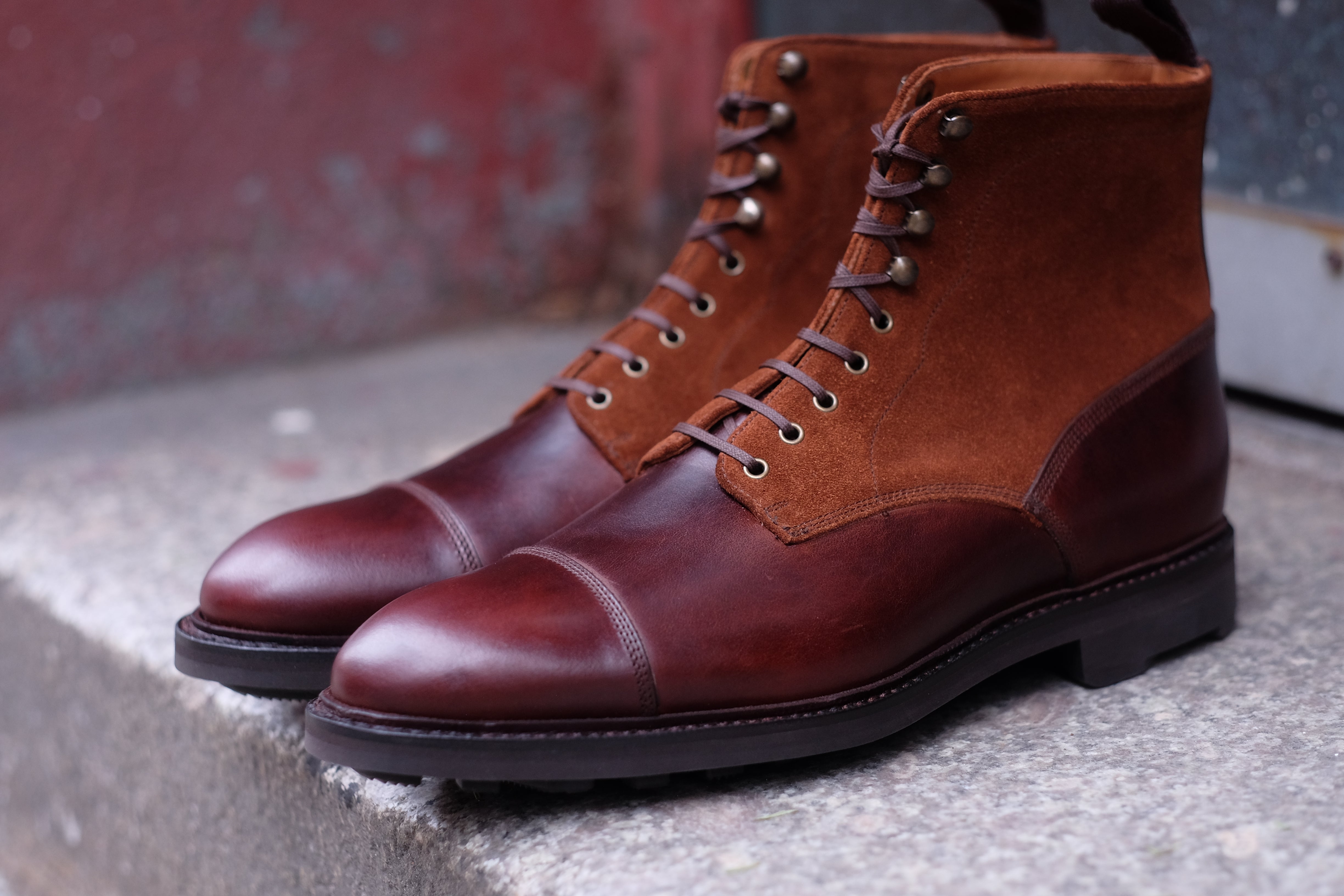 Delridge - MTO - Rugged Brown / Snuff Suede - NGT Last - Double Rugged Rubber Sole w/ Stormwelt-Made To Order Boot Derby Cap Toe-J.FitzPatrick Footwear