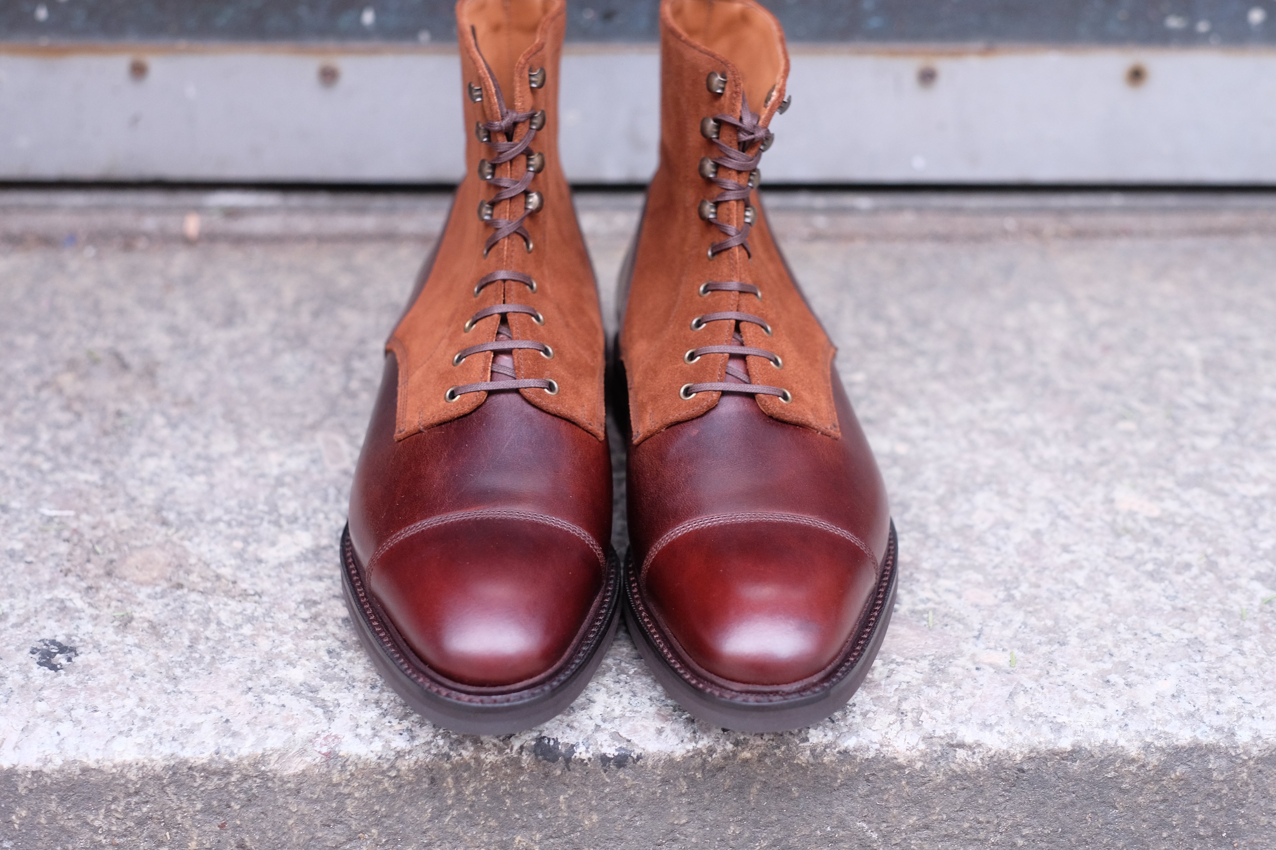 Delridge - MTO - Rugged Brown / Snuff Suede - NGT Last - Double Rugged Rubber Sole w/ Stormwelt-Made To Order Boot Derby Cap Toe-J.FitzPatrick Footwear
