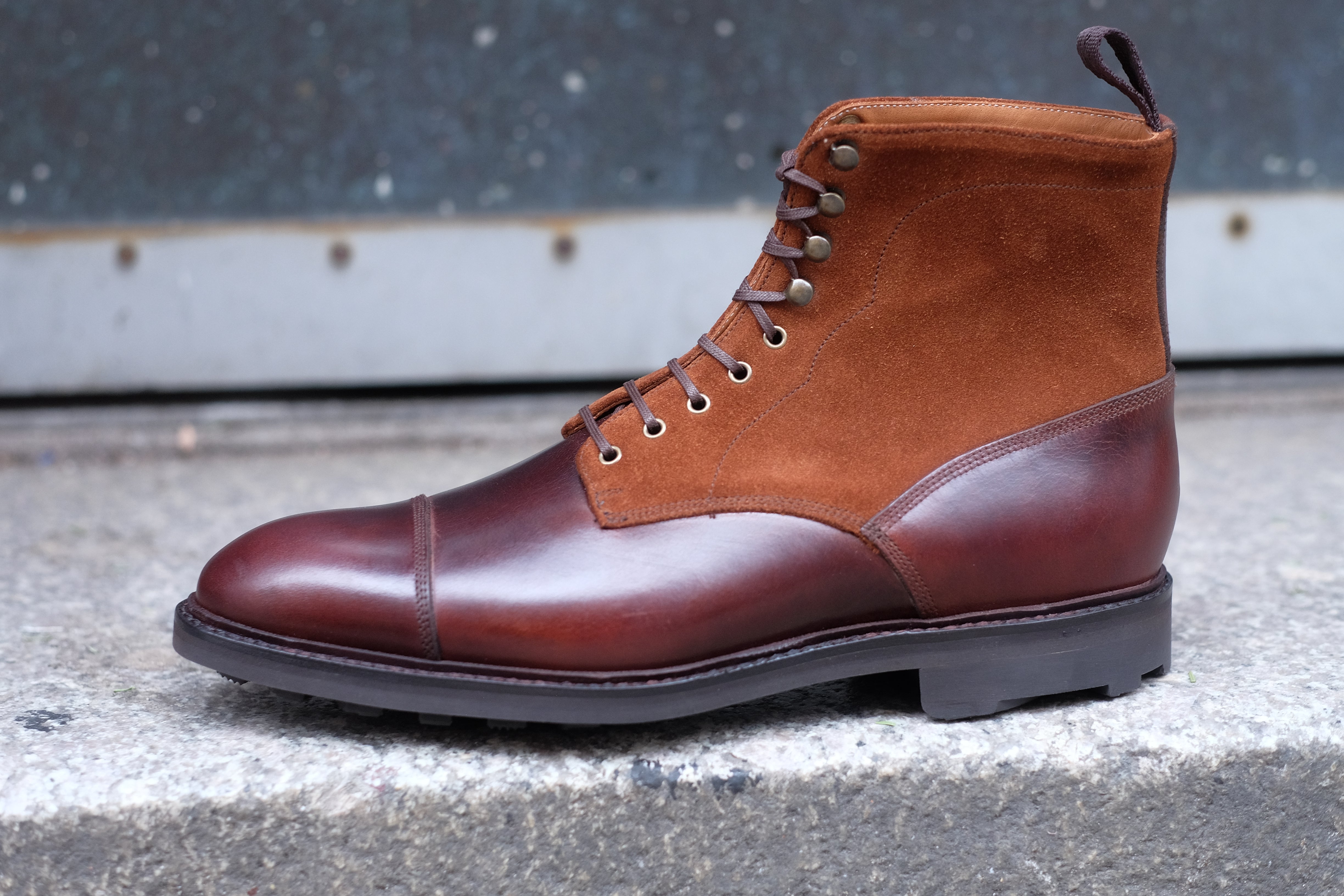 Delridge - MTO - Rugged Brown / Snuff Suede - NGT Last - Double Rugged Rubber Sole w/ Stormwelt-Made To Order Boot Derby Cap Toe-J.FitzPatrick Footwear