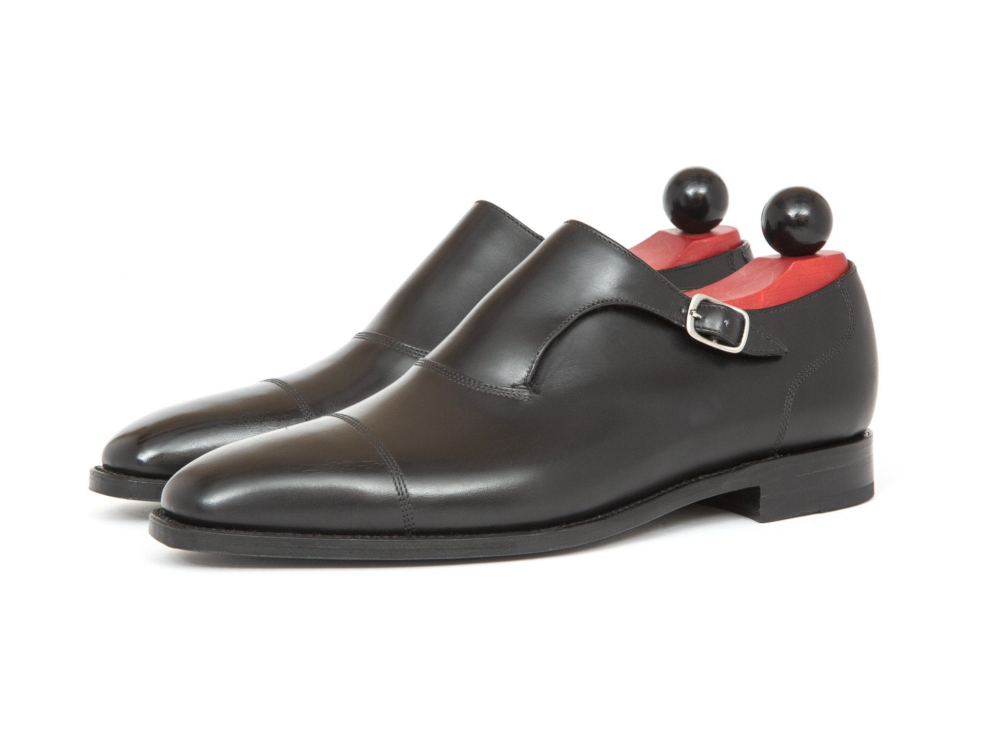 Fauntleroy - MTO - Black Calf-Made To Order Single Monkstrap Captoe Cap Toe-J.FitzPatrick Footwear