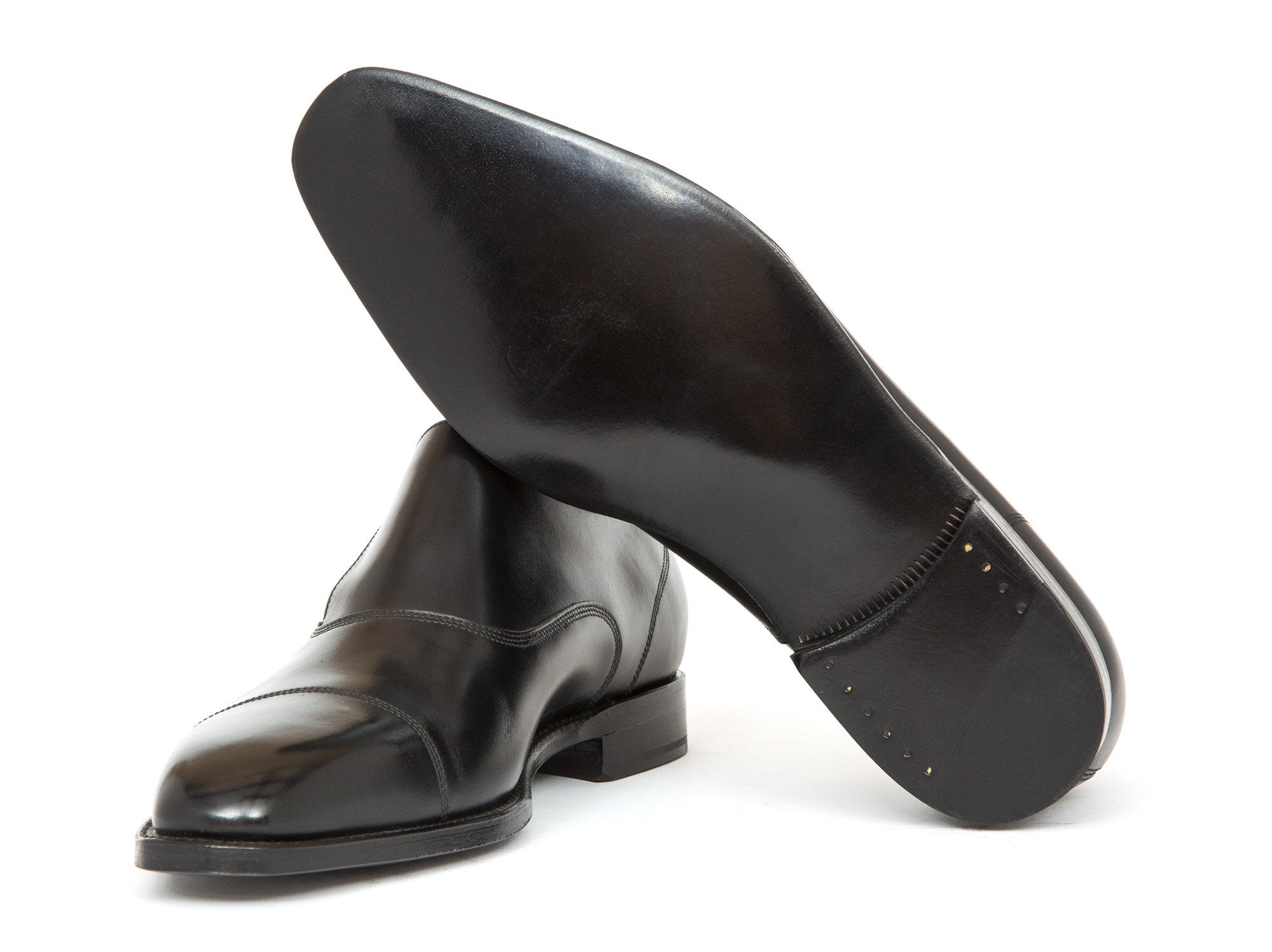 Fauntleroy - MTO - Black Calf-Made To Order Single Monkstrap Captoe Cap Toe-J.FitzPatrick Footwear
