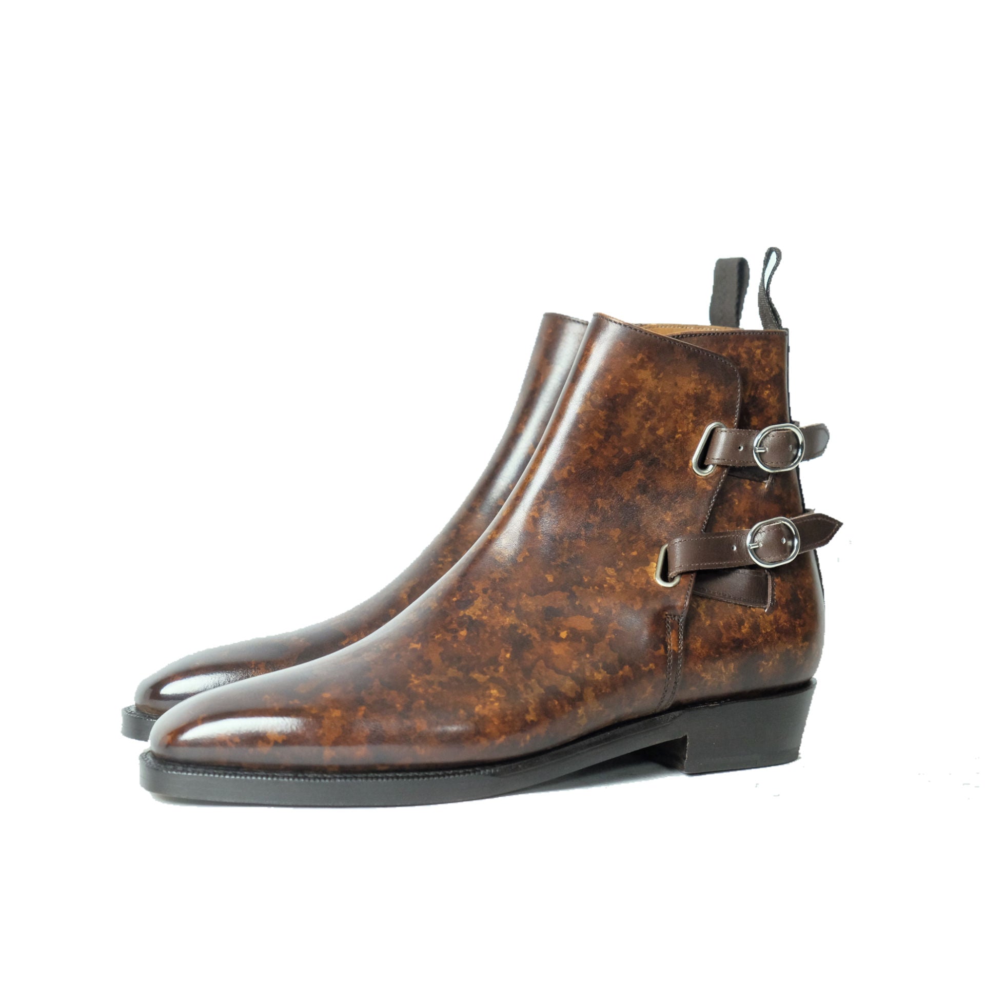 Genesee - MTO - Copper Marble Patina - MGF Last - Double Leather Sole-Made To Order Jodhpur Boots-J.FitzPatrick Footwear