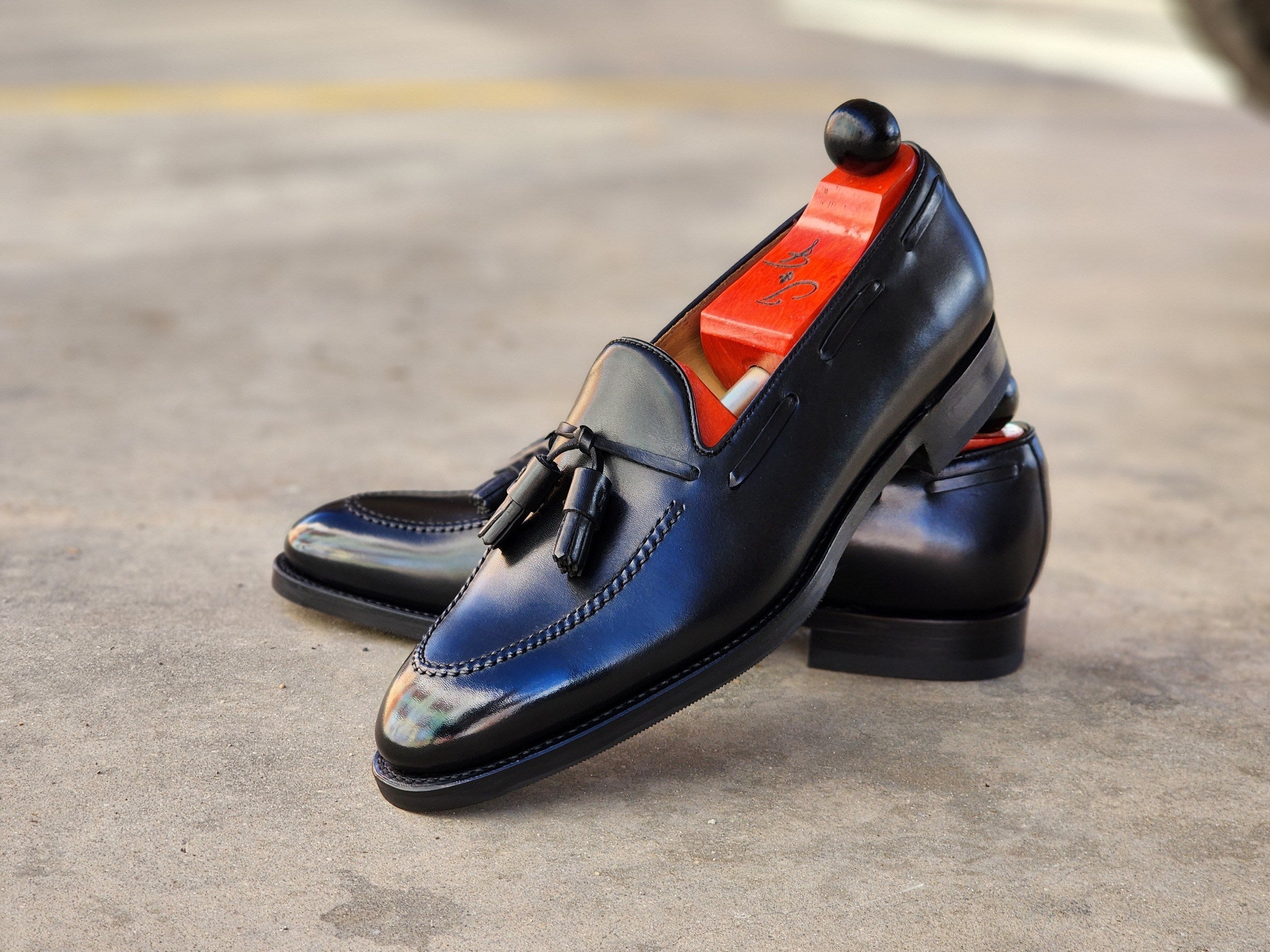 Haller - Black Calf-Tassel Loafers-J.FitzPatrick Footwear