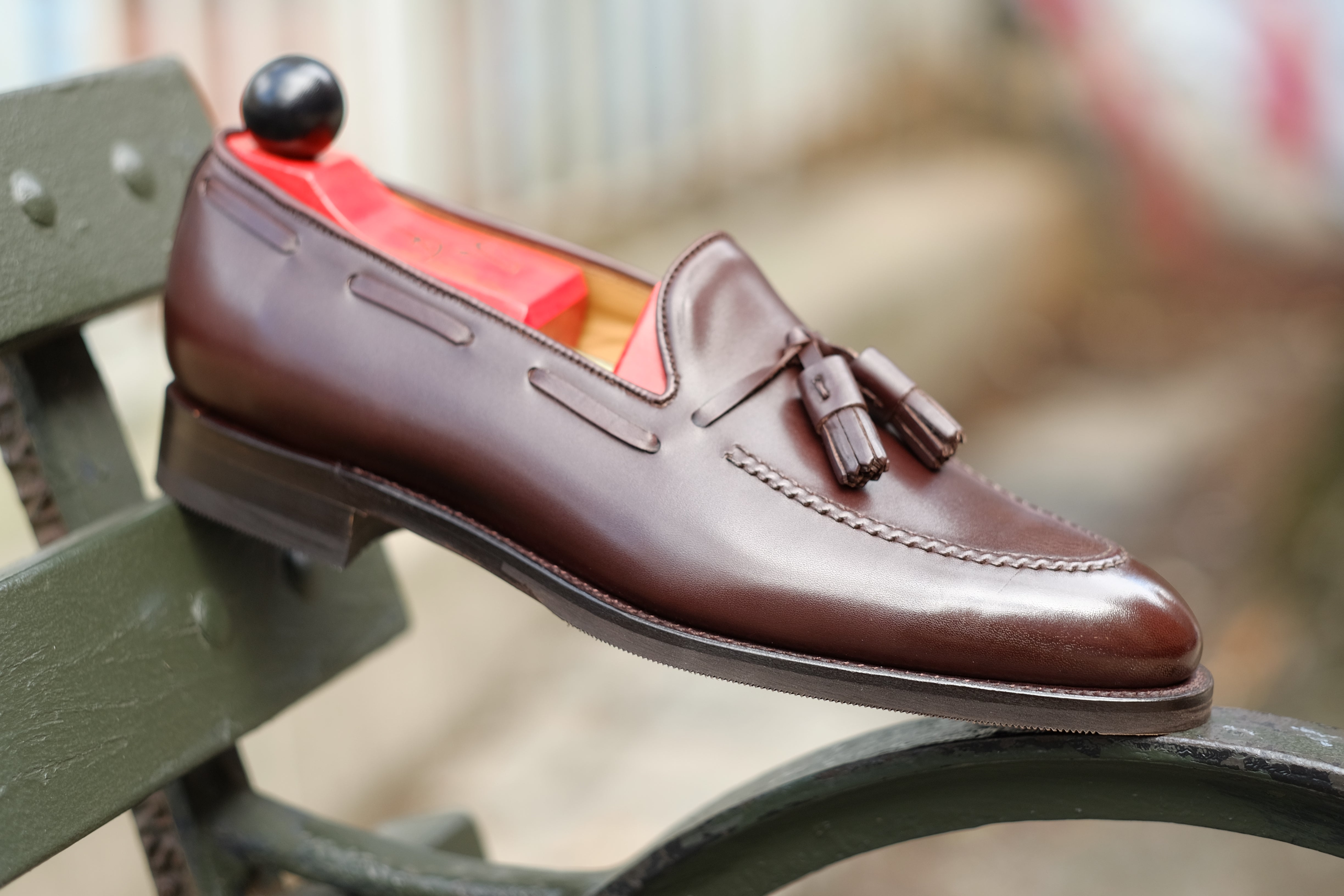 Haller - Dark Oak Calf-Tassel Loafers-J.FitzPatrick Footwear