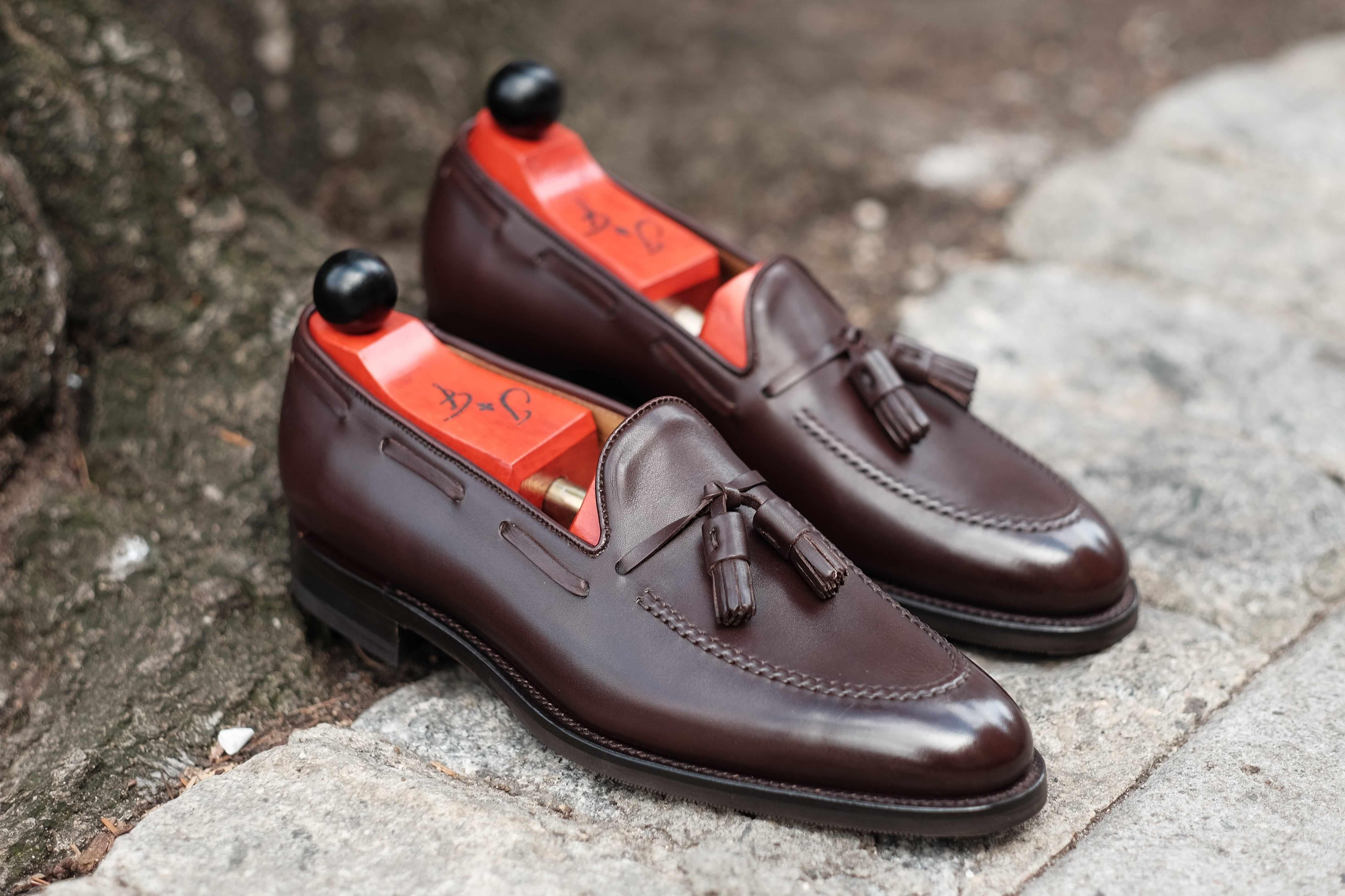 Haller - Dark Oak Calf-Tassel Loafers-J.FitzPatrick Footwear