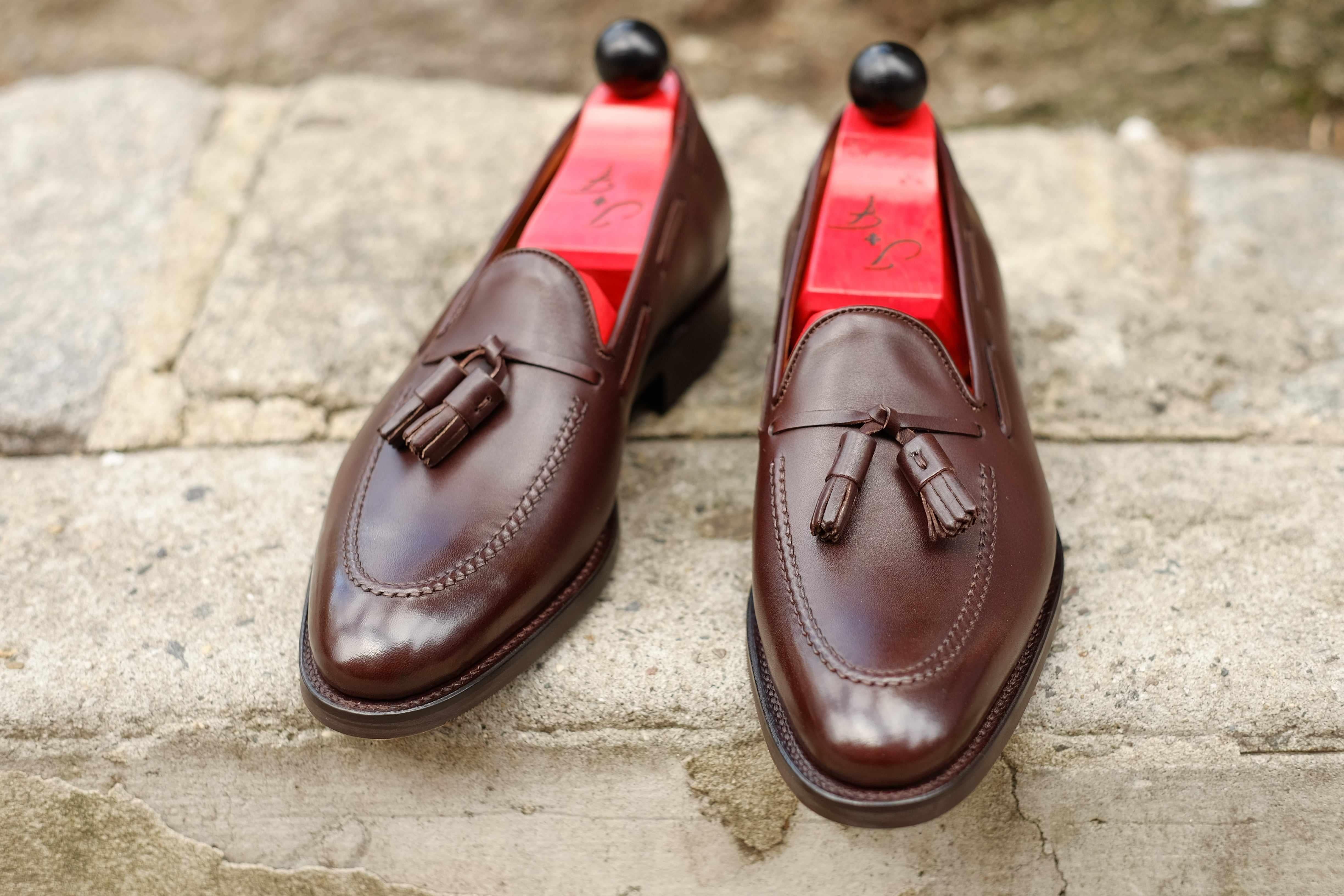 Haller - Dark Oak Calf-Tassel Loafers-J.FitzPatrick Footwear