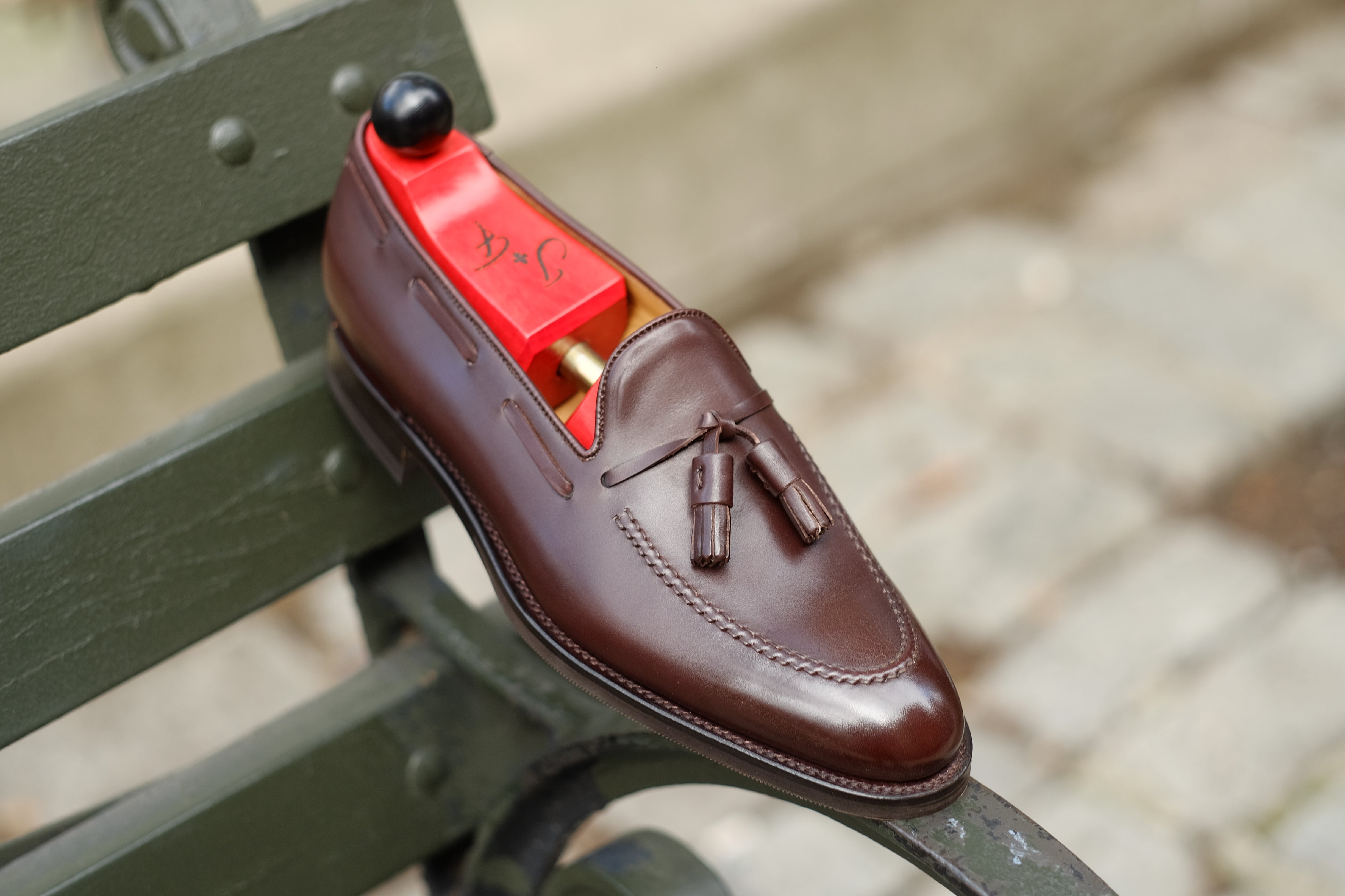 Haller - Dark Oak Calf-Tassel Loafers-J.FitzPatrick Footwear