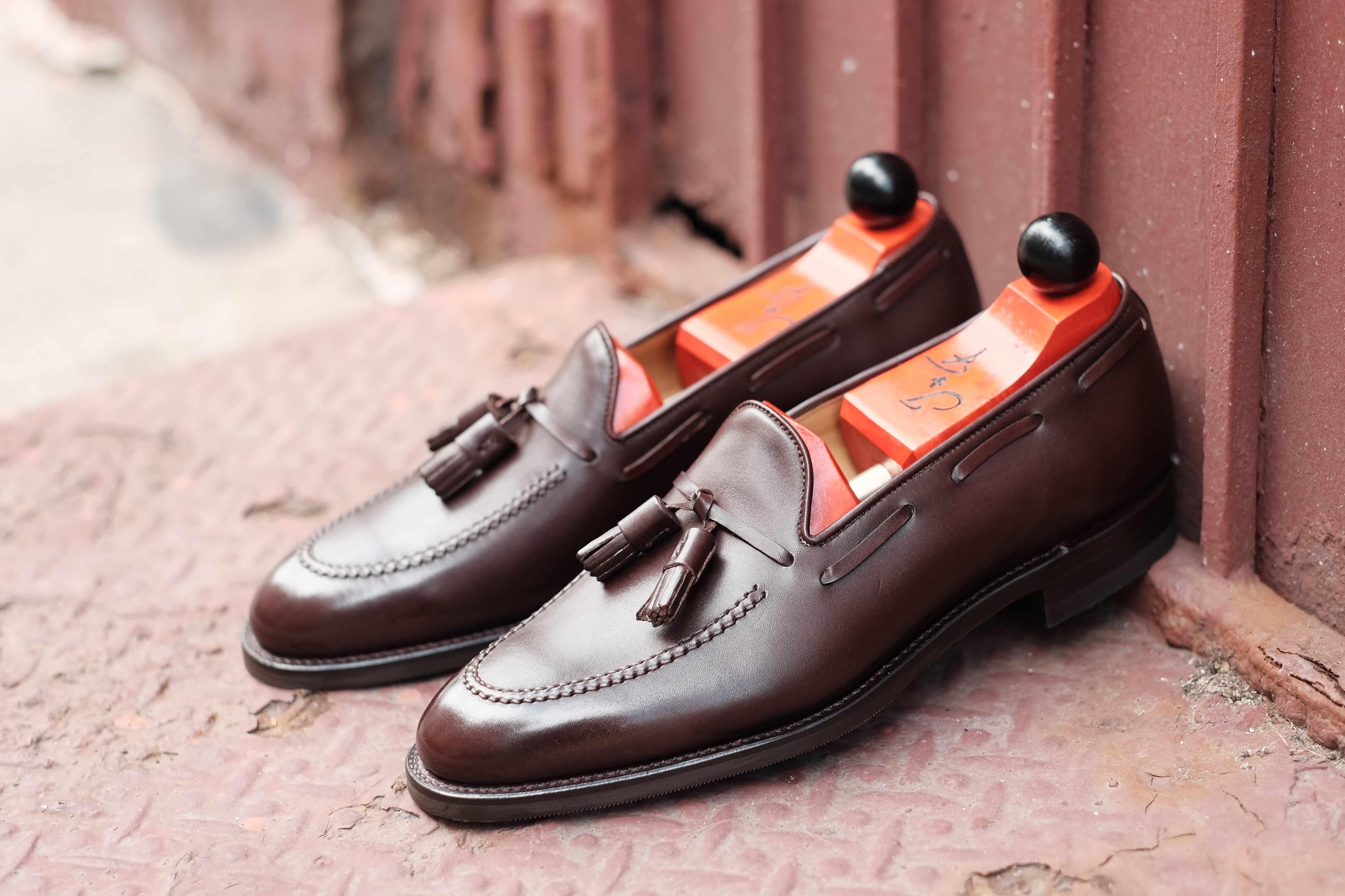Haller - Dark Oak Calf-Tassel Loafers-J.FitzPatrick Footwear