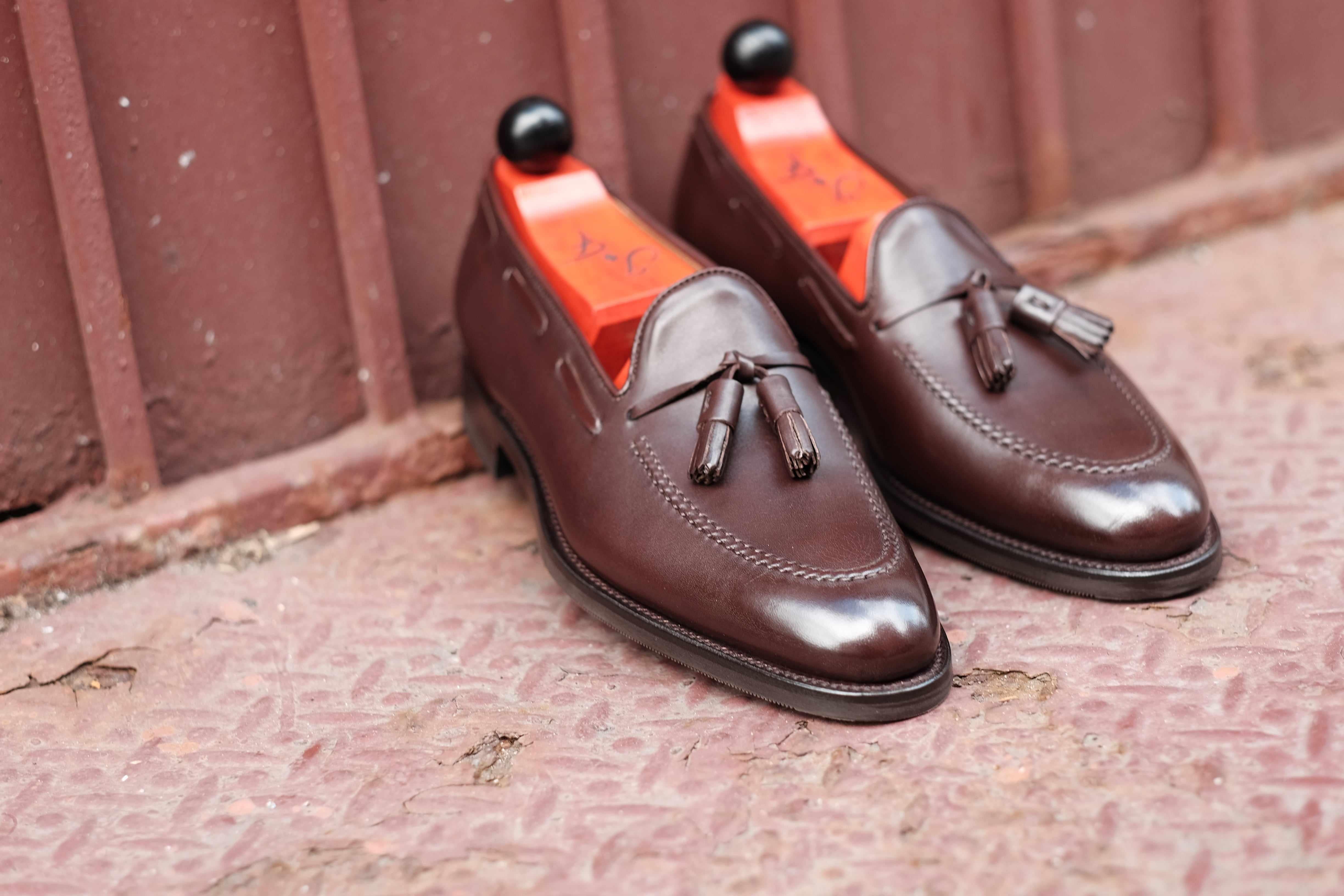 Haller - Dark Oak Calf-Tassel Loafers-J.FitzPatrick Footwear