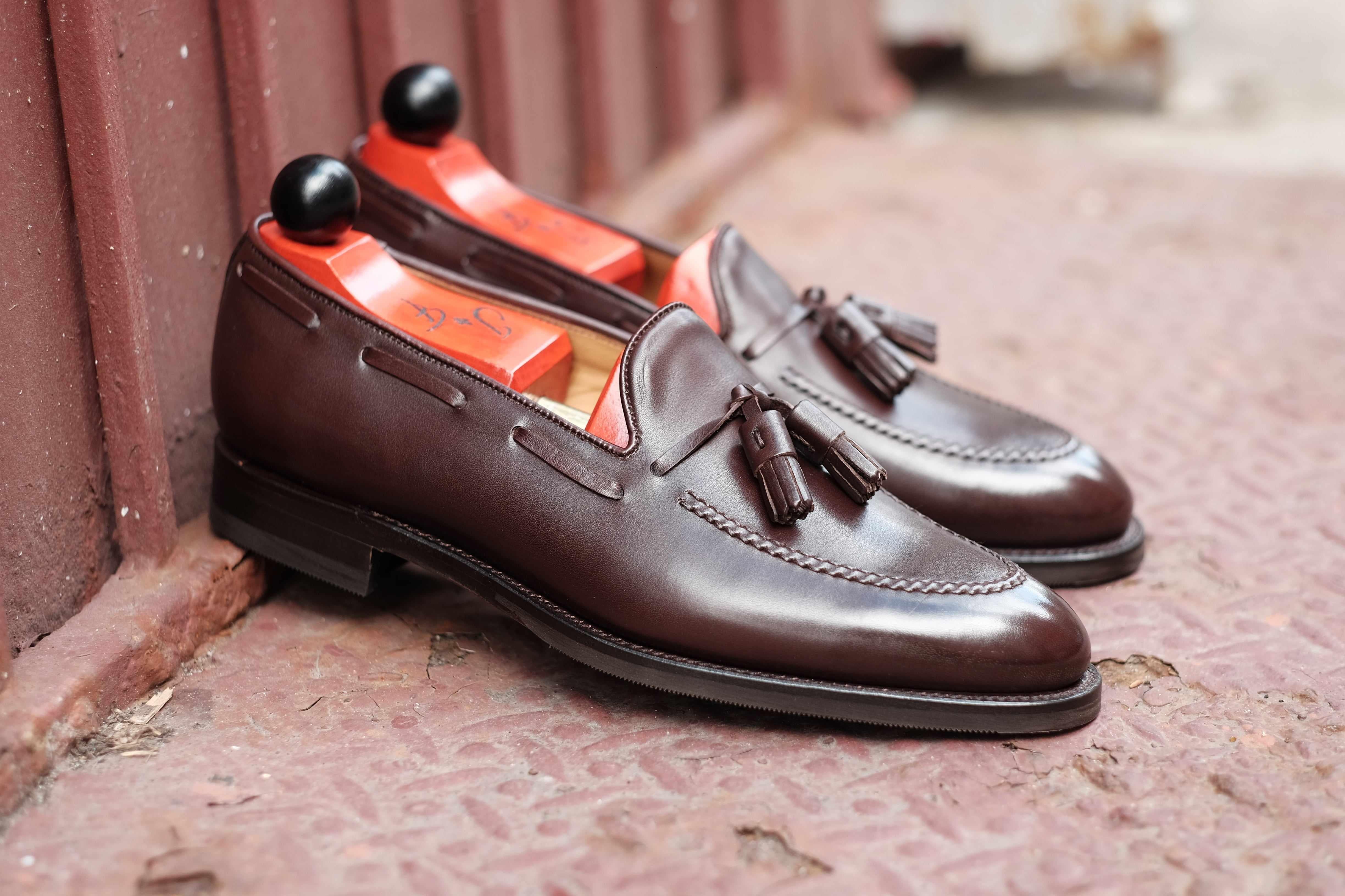 Haller - Dark Oak Calf-Tassel Loafers-J.FitzPatrick Footwear