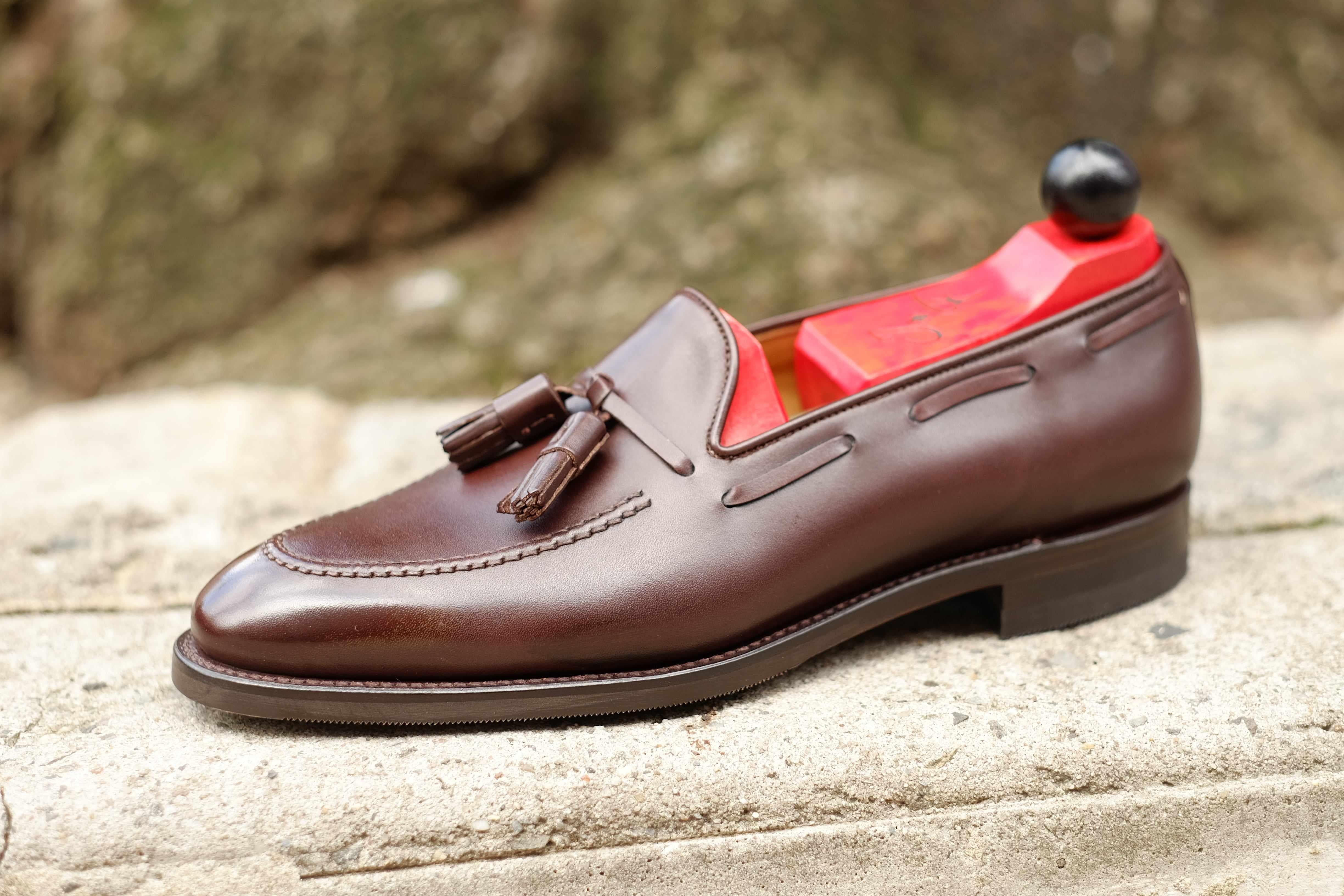 Haller - Dark Oak Calf-Tassel Loafers-J.FitzPatrick Footwear