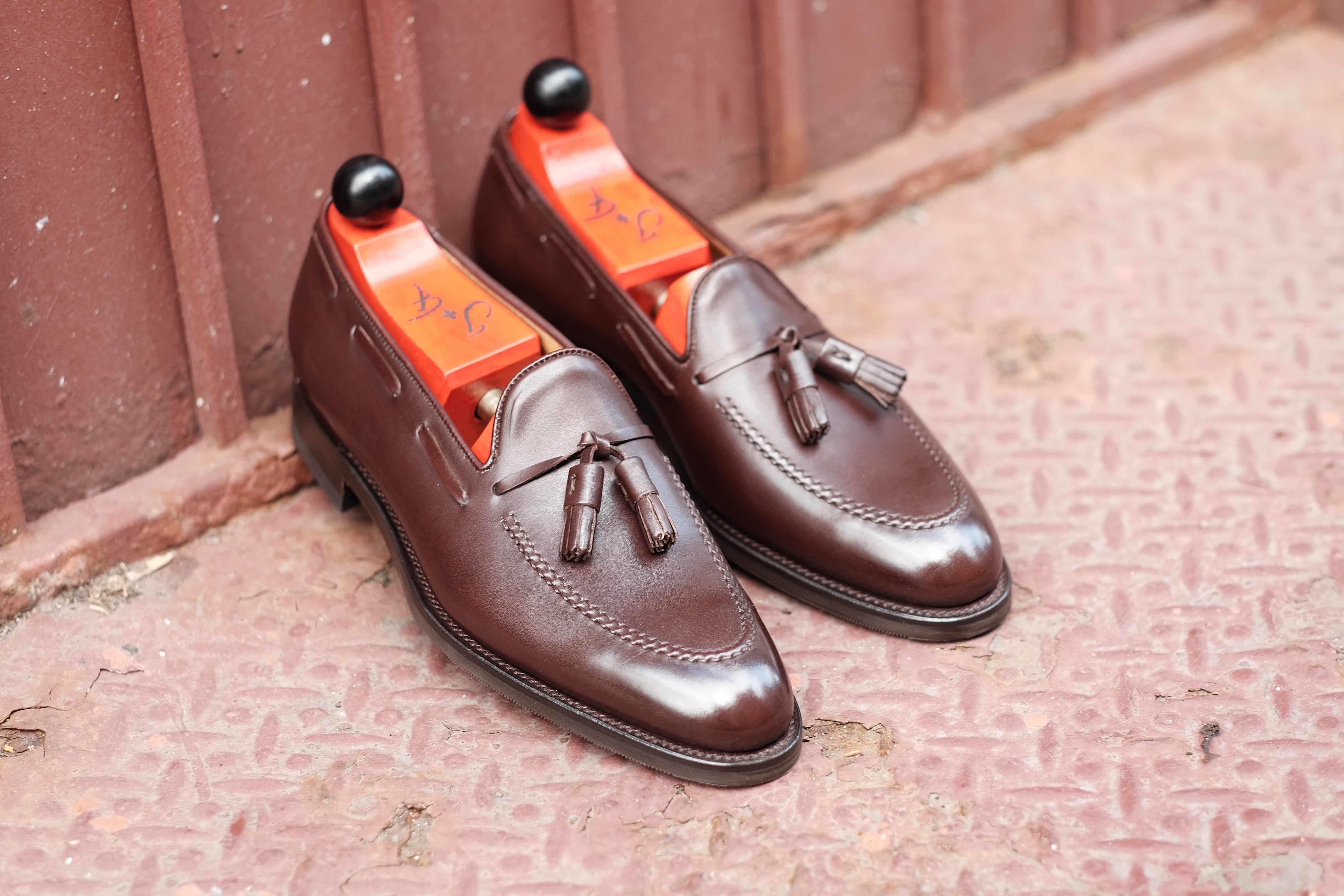 Haller - Dark Oak Calf-Tassel Loafers-J.FitzPatrick Footwear
