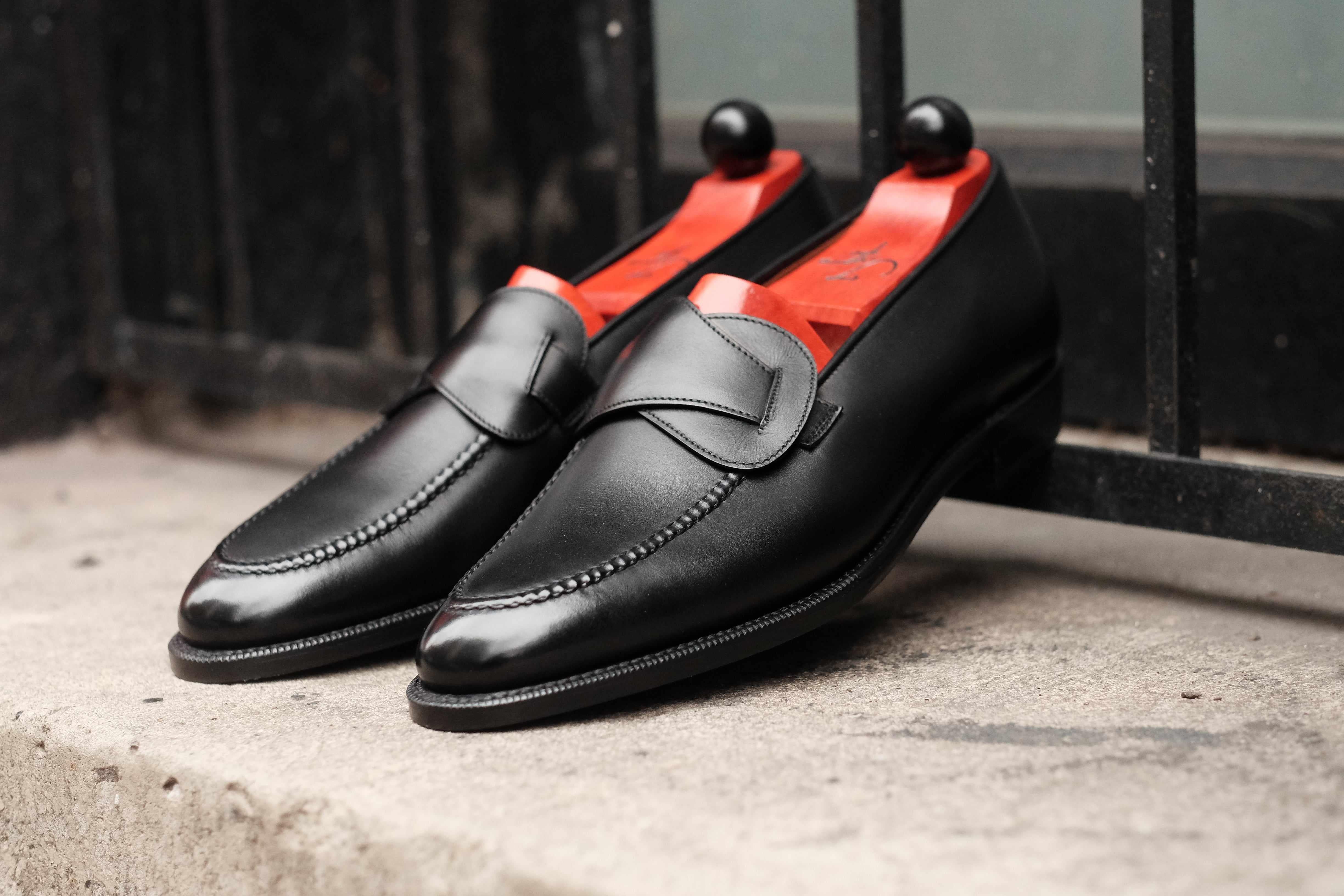 Hawthorne - Black Calf-Butterfly Loafers-J.FitzPatrick Footwear