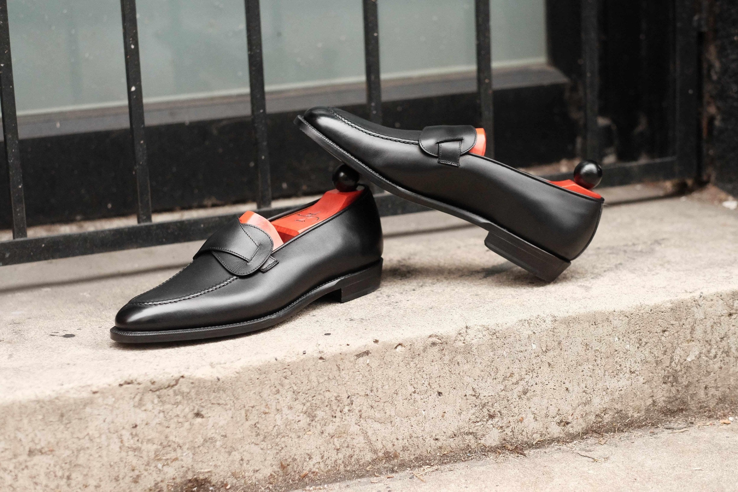 Hawthorne - Black Calf-Butterfly Loafers-J.FitzPatrick Footwear