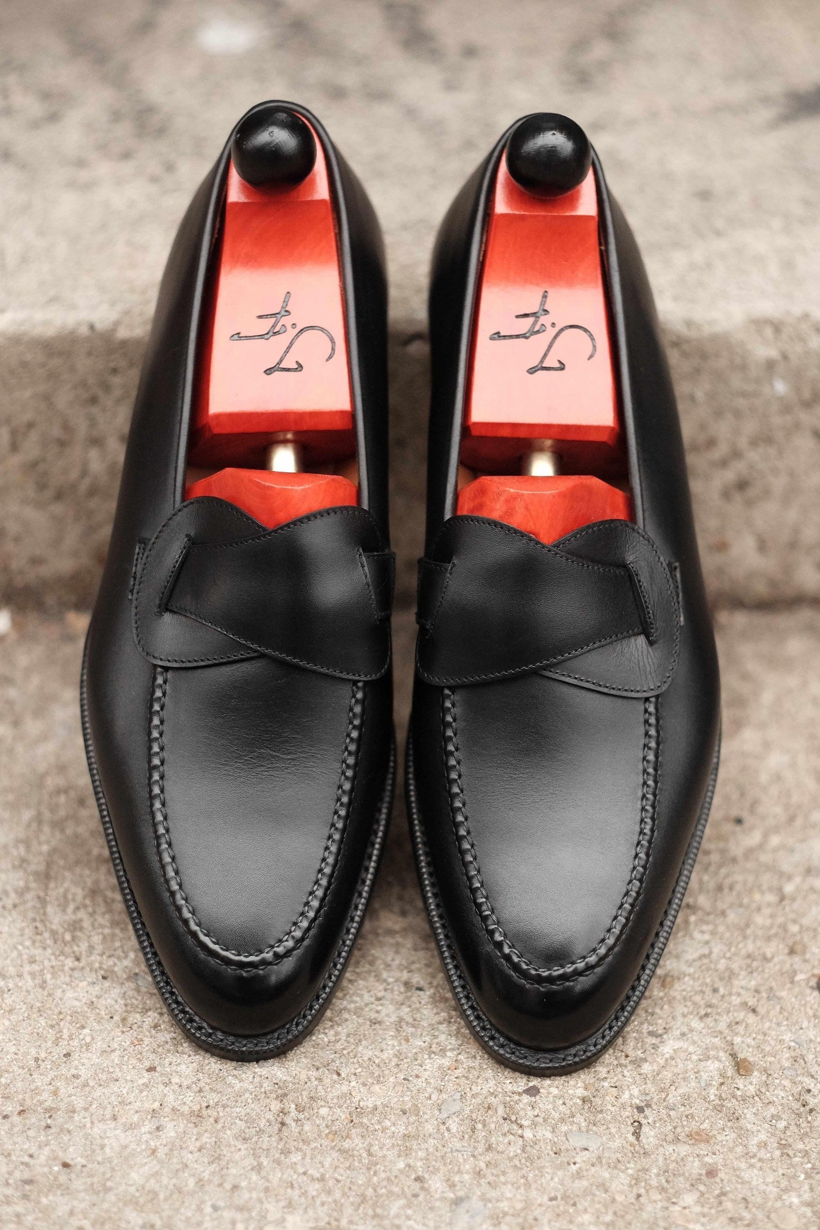 Hawthorne - Black Calf-Butterfly Loafers-J.FitzPatrick Footwear
