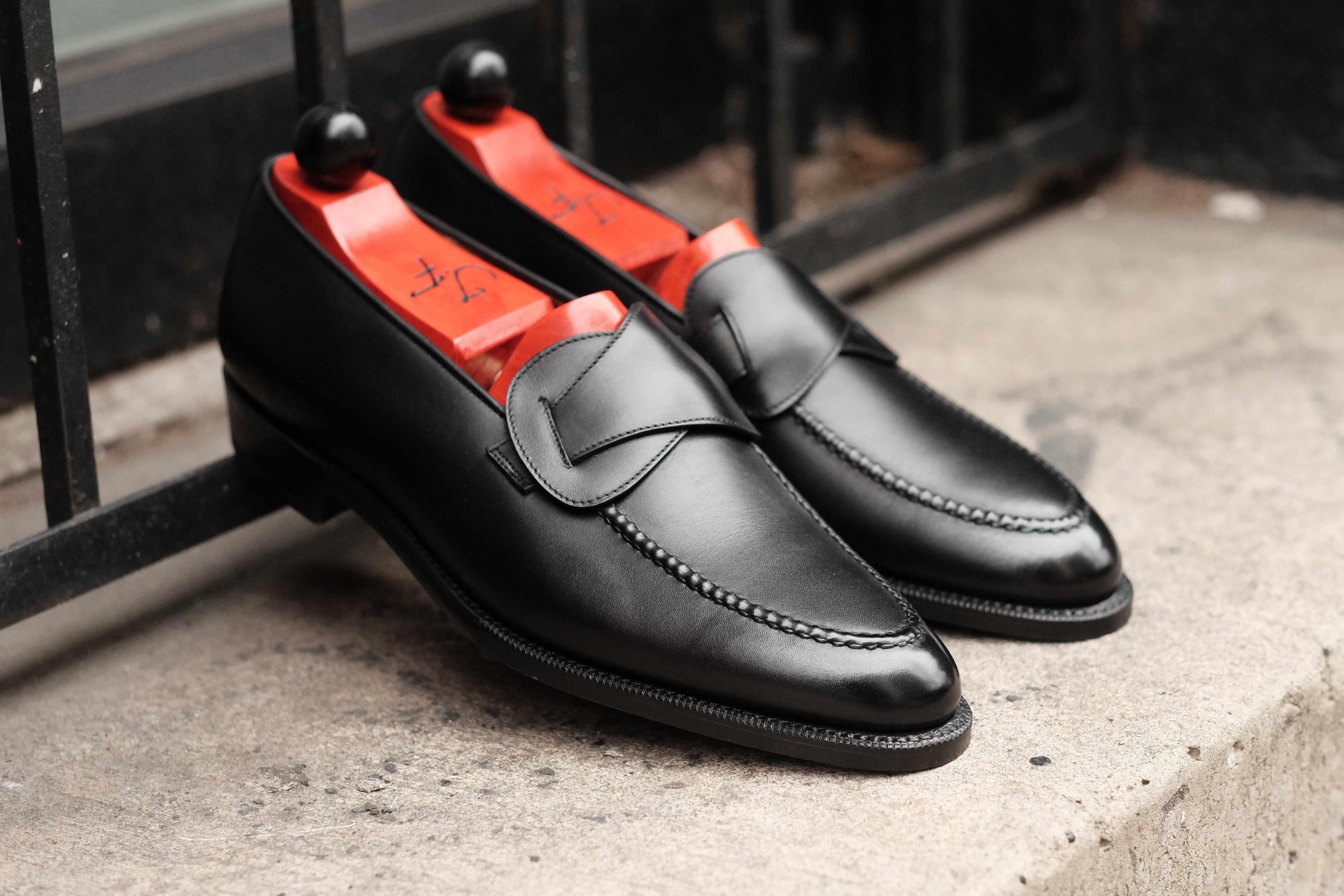 Hawthorne - Black Calf-Butterfly Loafers-J.FitzPatrick Footwear