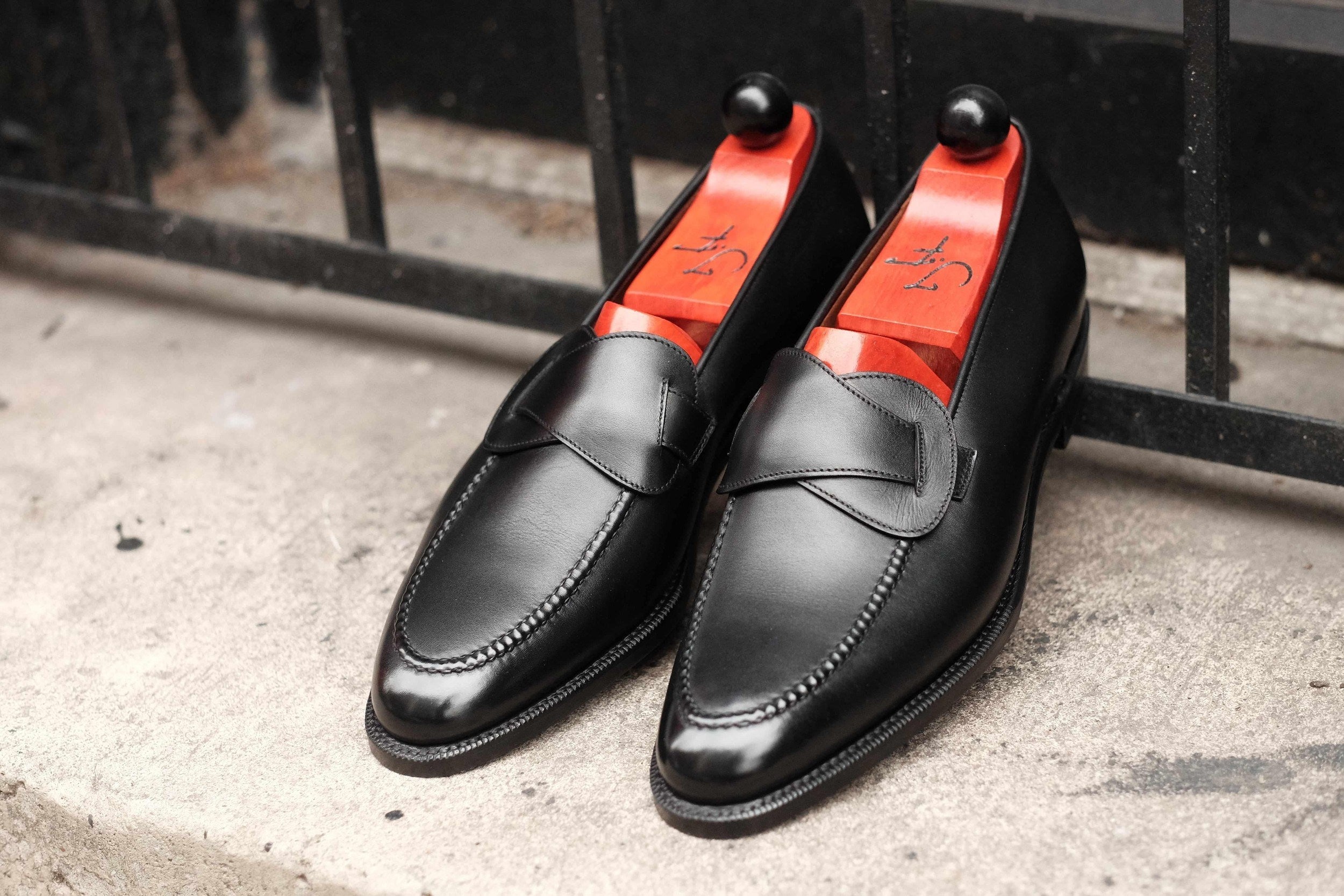 Hawthorne - Black Calf-Butterfly Loafers-J.FitzPatrick Footwear