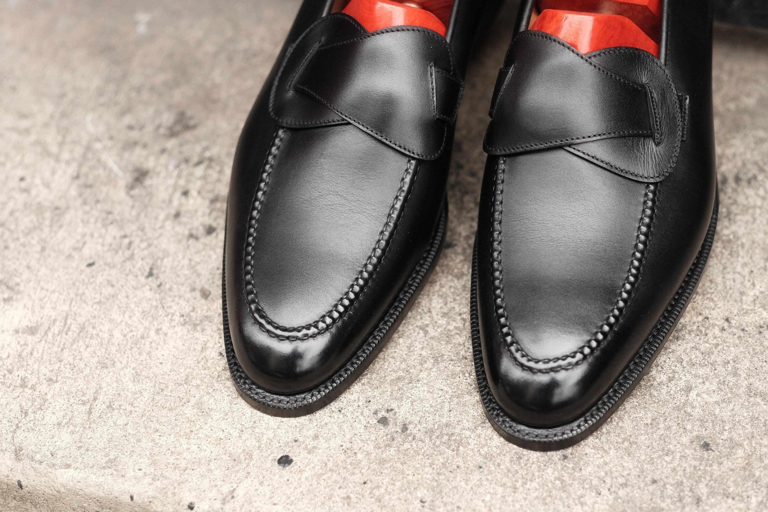 Hawthorne - Black Calf-Butterfly Loafers-J.FitzPatrick Footwear