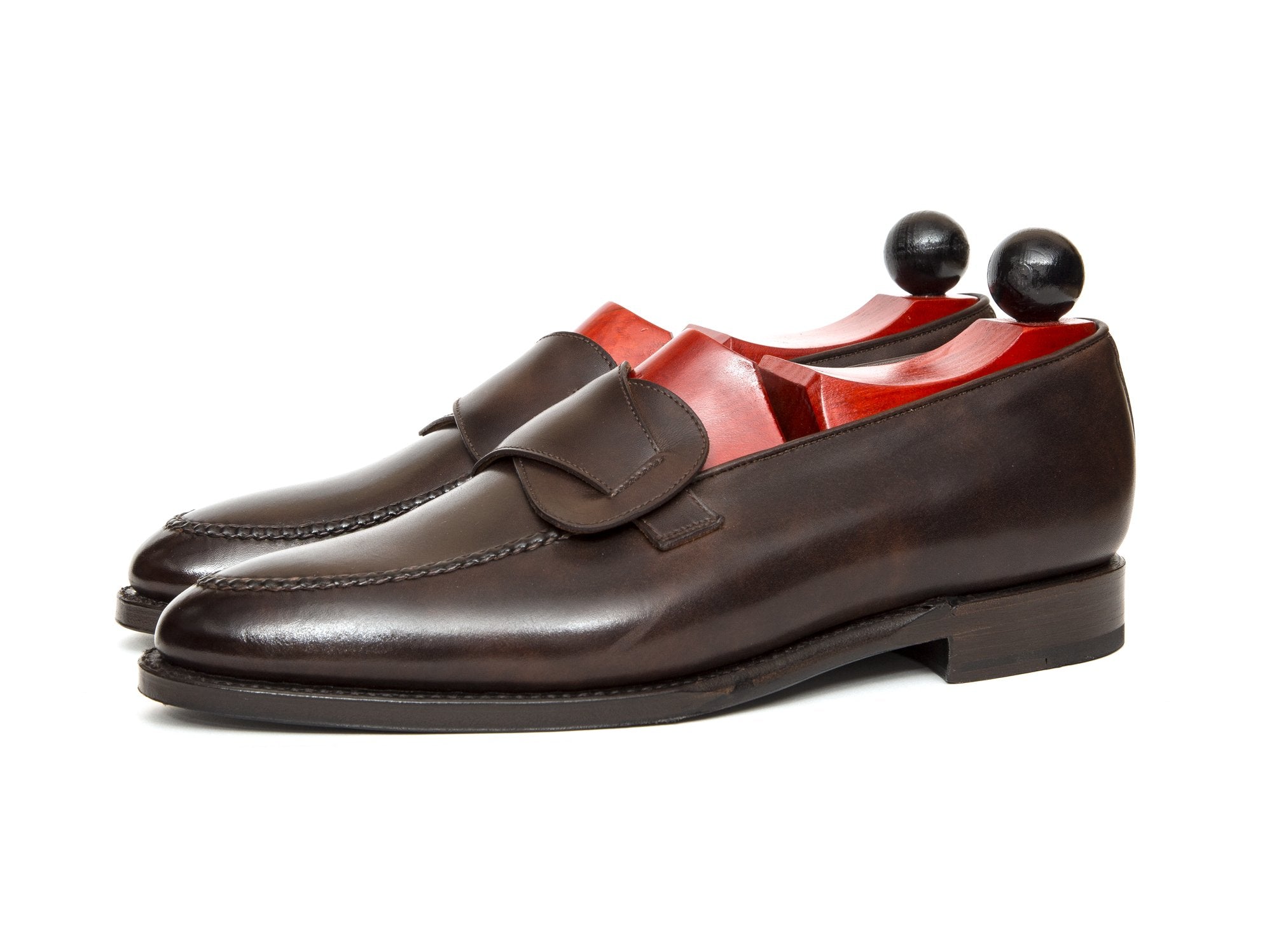 Hawthorne - MTO - Dark Brown Museum Calf - TMG Last - Single Leather Sole-Made To Order Butterfly Loafer Hand Stitched-J.FitzPatrick Footwear