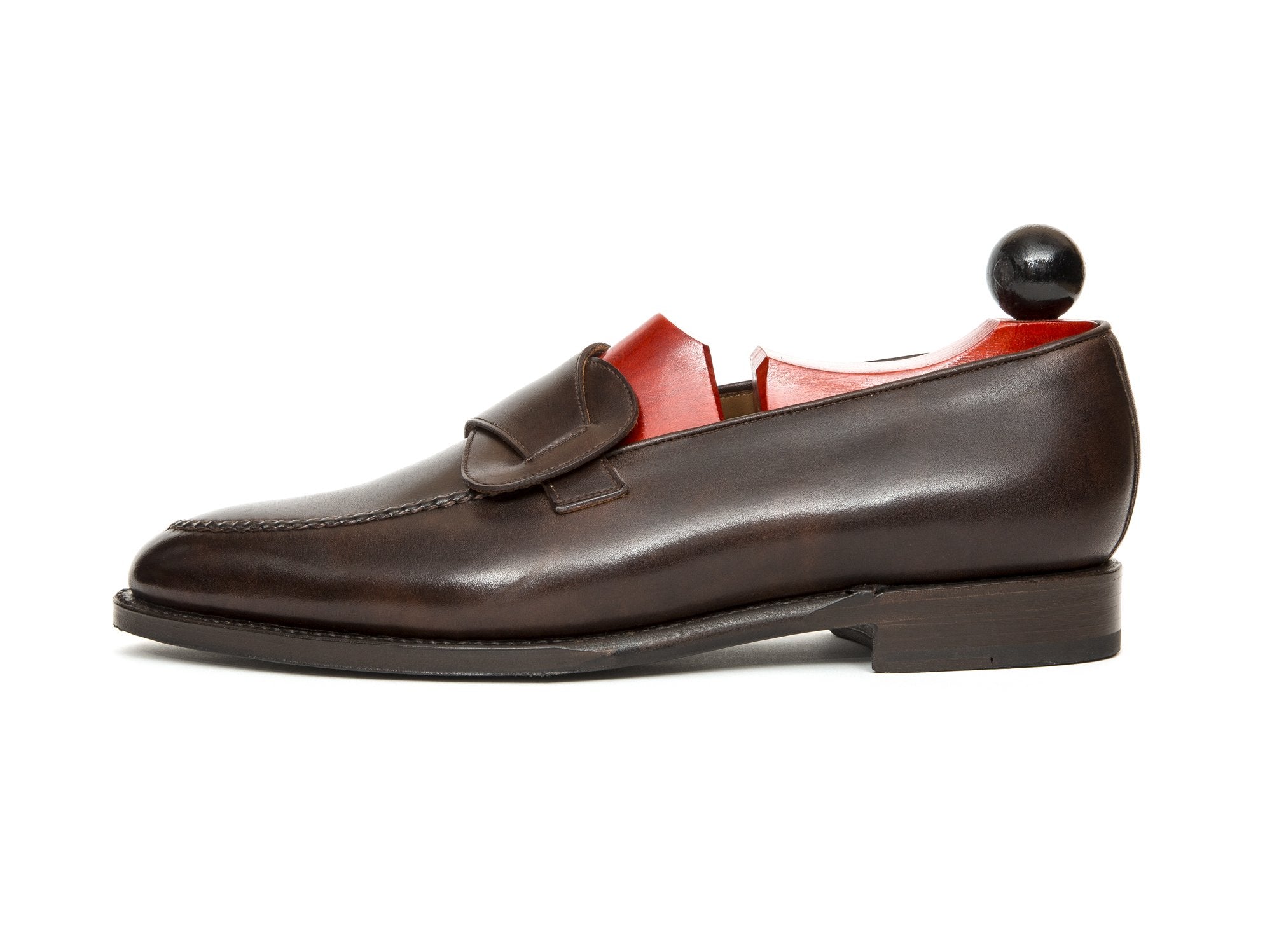 Hawthorne - MTO - Dark Brown Museum Calf - TMG Last - Single Leather Sole-Made To Order Butterfly Loafer Hand Stitched-J.FitzPatrick Footwear