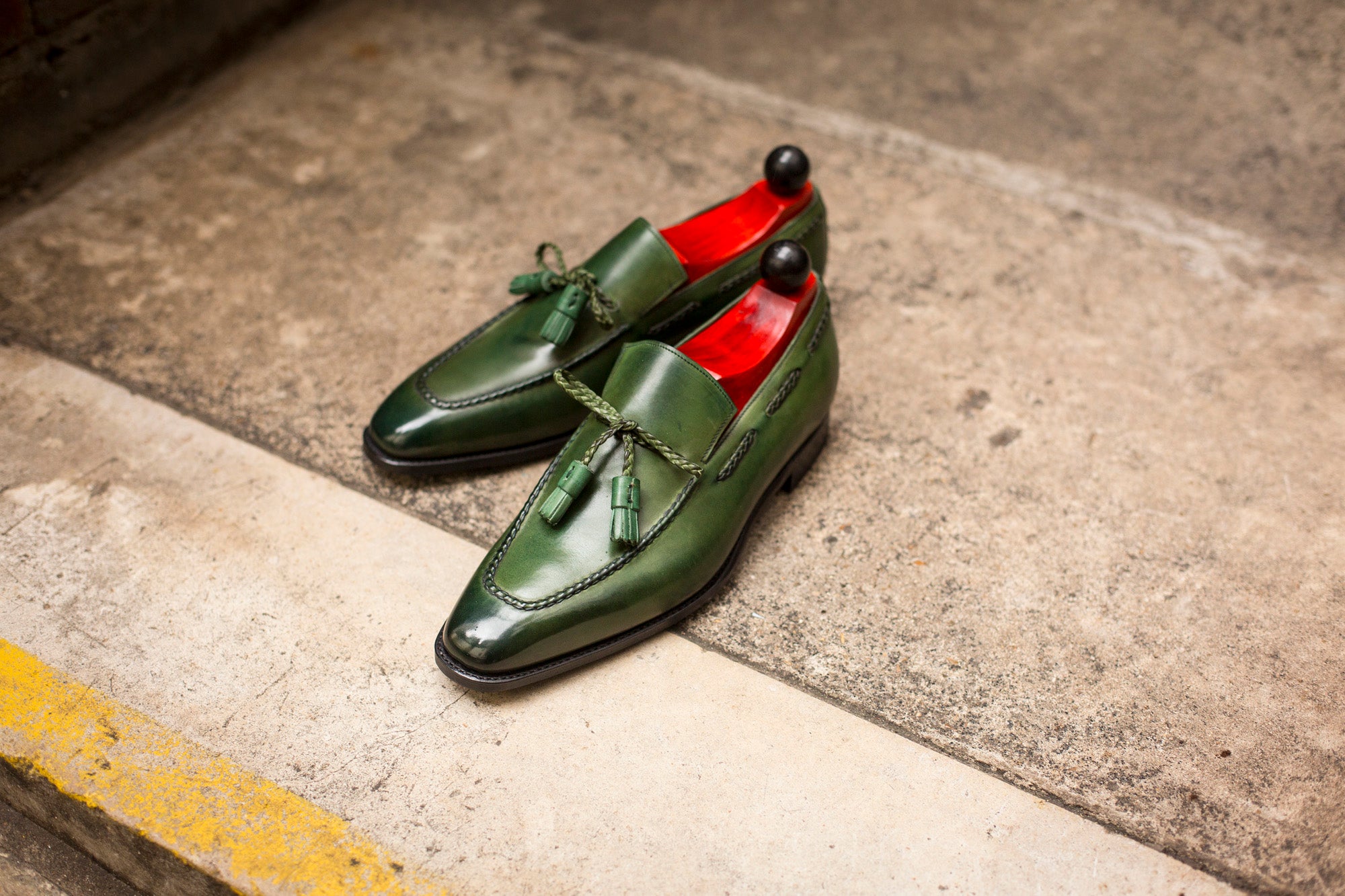 Issaquah - MTO - Avocado Calf - LPB Last - Single Leather Sole-Made To Order Tassel Loafer-J.FitzPatrick Footwear