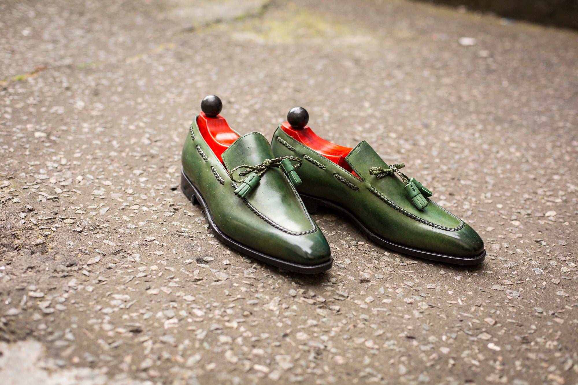 Issaquah - MTO - Avocado Calf - LPB Last - Single Leather Sole-Made To Order Tassel Loafer-J.FitzPatrick Footwear