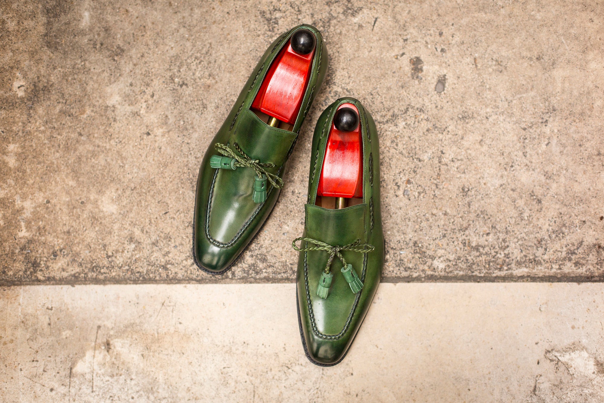 Issaquah - MTO - Avocado Calf - LPB Last - Single Leather Sole-Made To Order Tassel Loafer-J.FitzPatrick Footwear