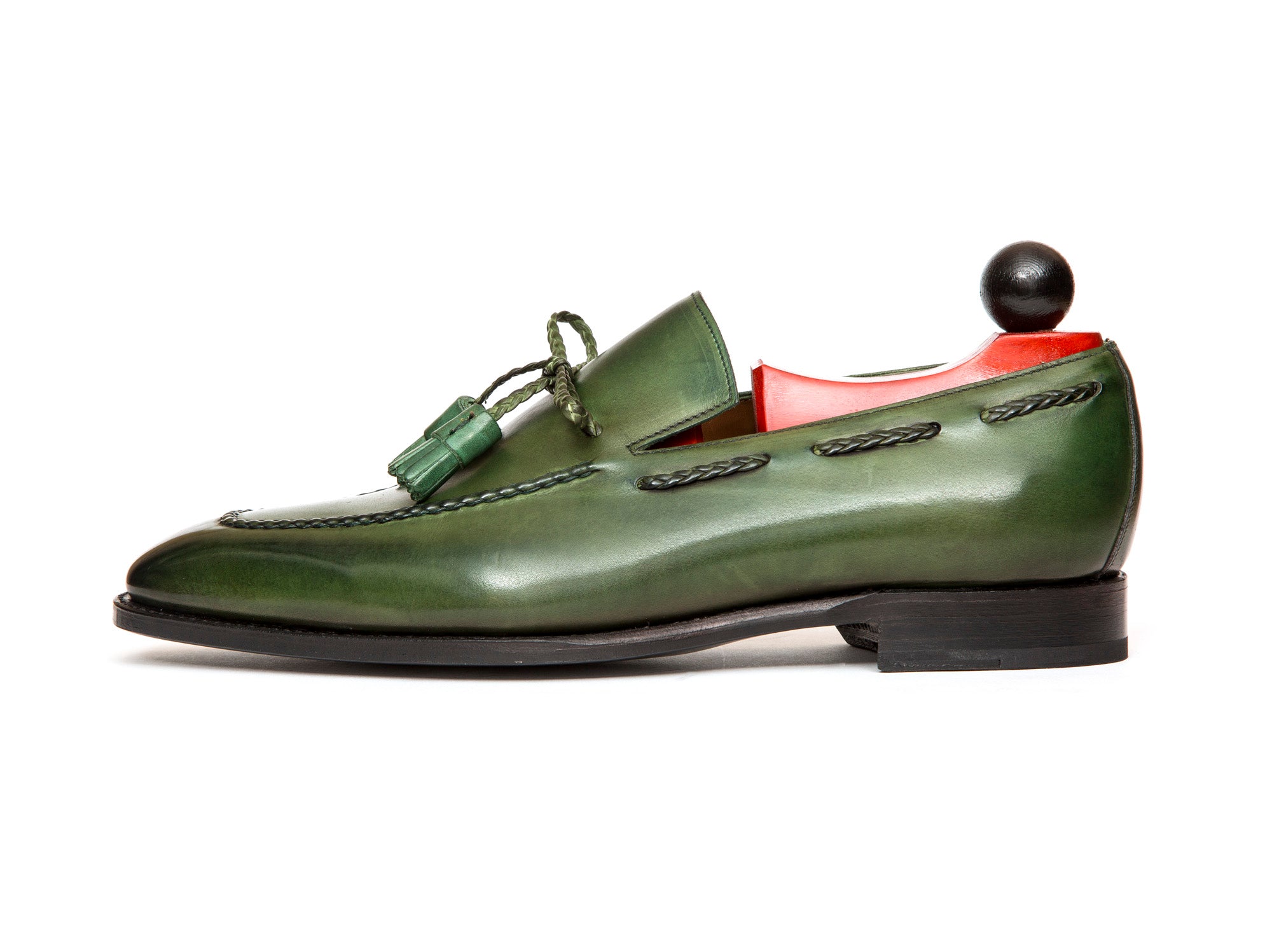 Issaquah - MTO - Avocado Calf - LPB Last - Single Leather Sole-Made To Order Tassel Loafer-J.FitzPatrick Footwear