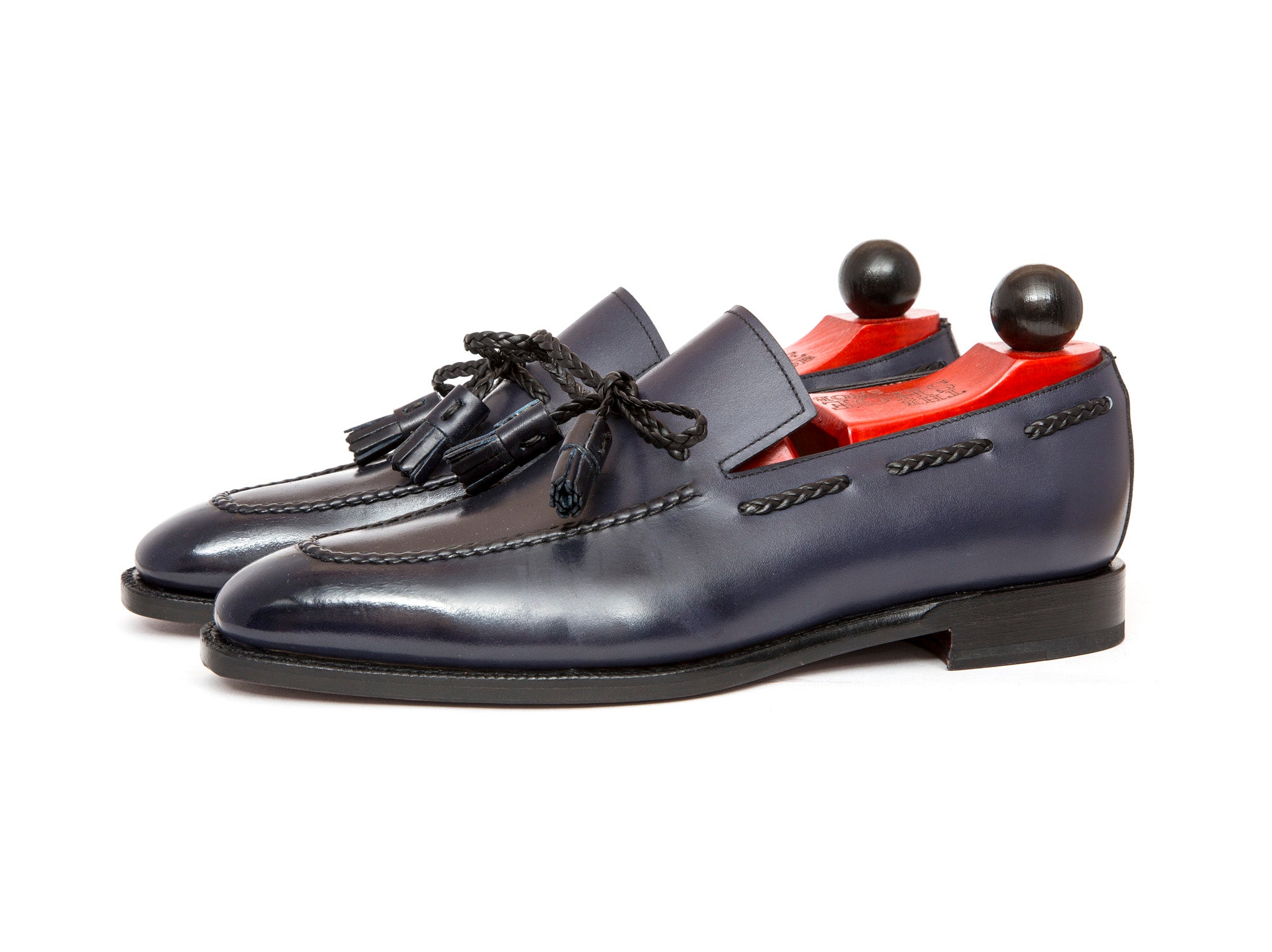 Issaquah - MTO - Navy Calf - LPB Last - Single Leather Sole-Made To Order Tassel Loafer-J.FitzPatrick Footwear