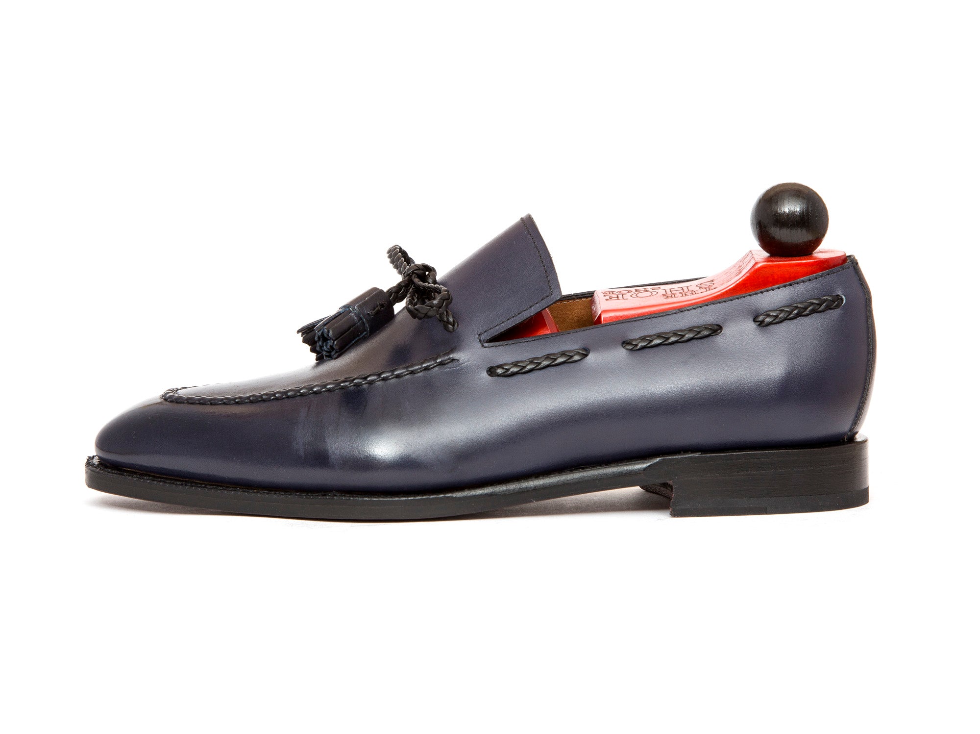 Issaquah - MTO - Navy Calf - LPB Last - Single Leather Sole-Made To Order Tassel Loafer-J.FitzPatrick Footwear