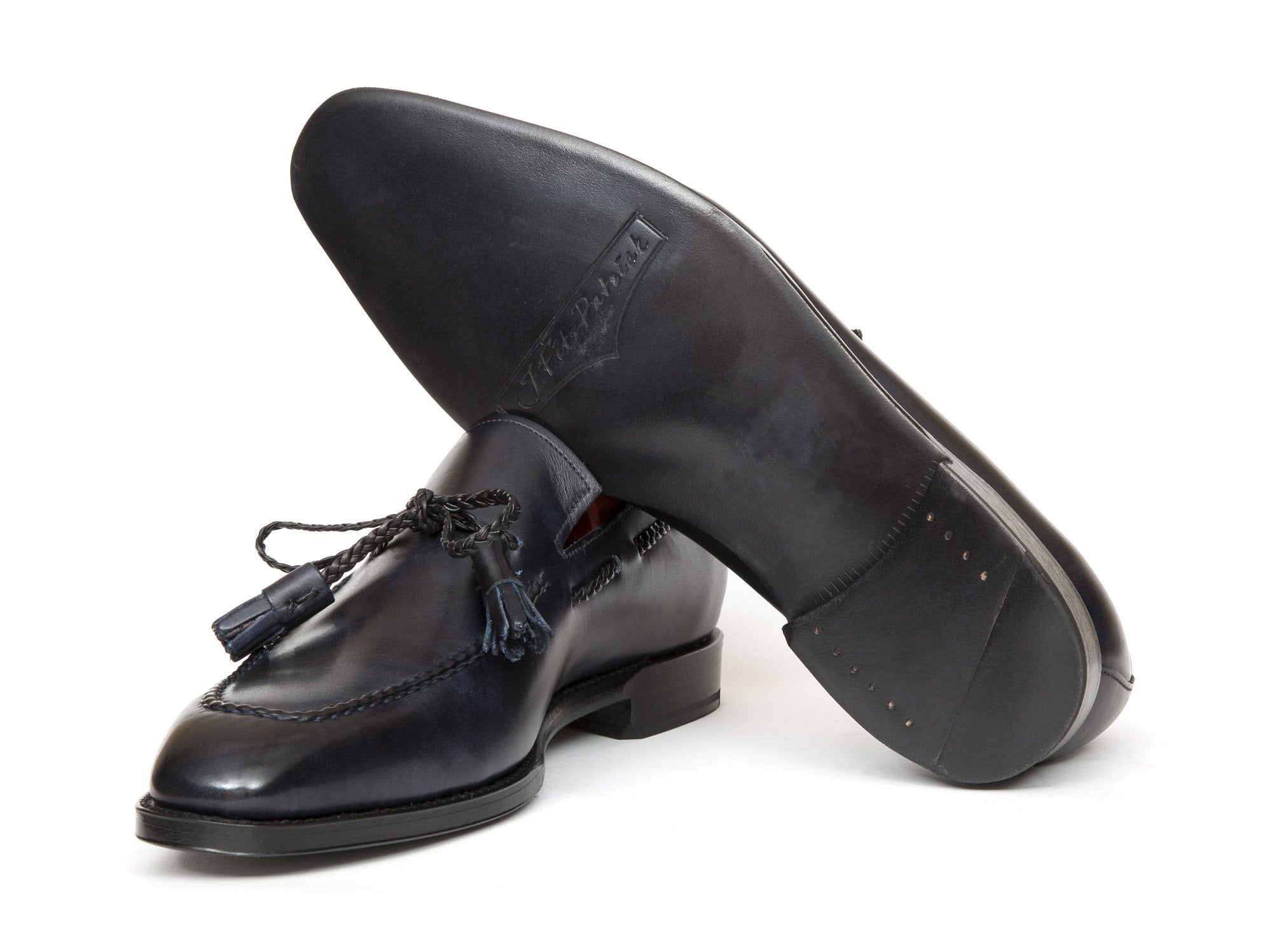 Issaquah - MTO - Navy Museum Calf - LPB Last - Single Leather Sole-Made To Order Tassel Loafer-J.FitzPatrick Footwear