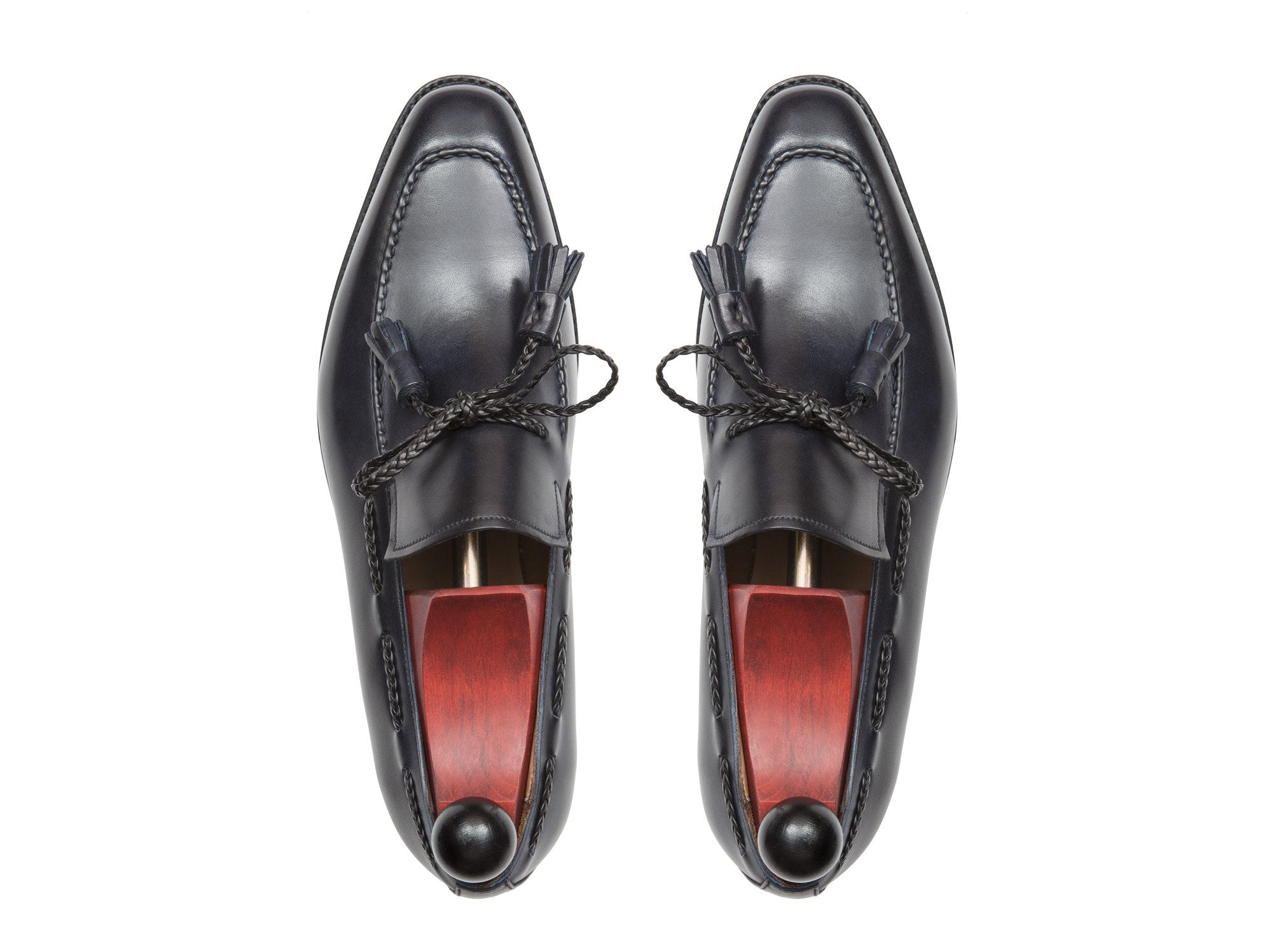 Issaquah - MTO - Navy Museum Calf - LPB Last - Single Leather Sole-Made To Order Tassel Loafer-J.FitzPatrick Footwear